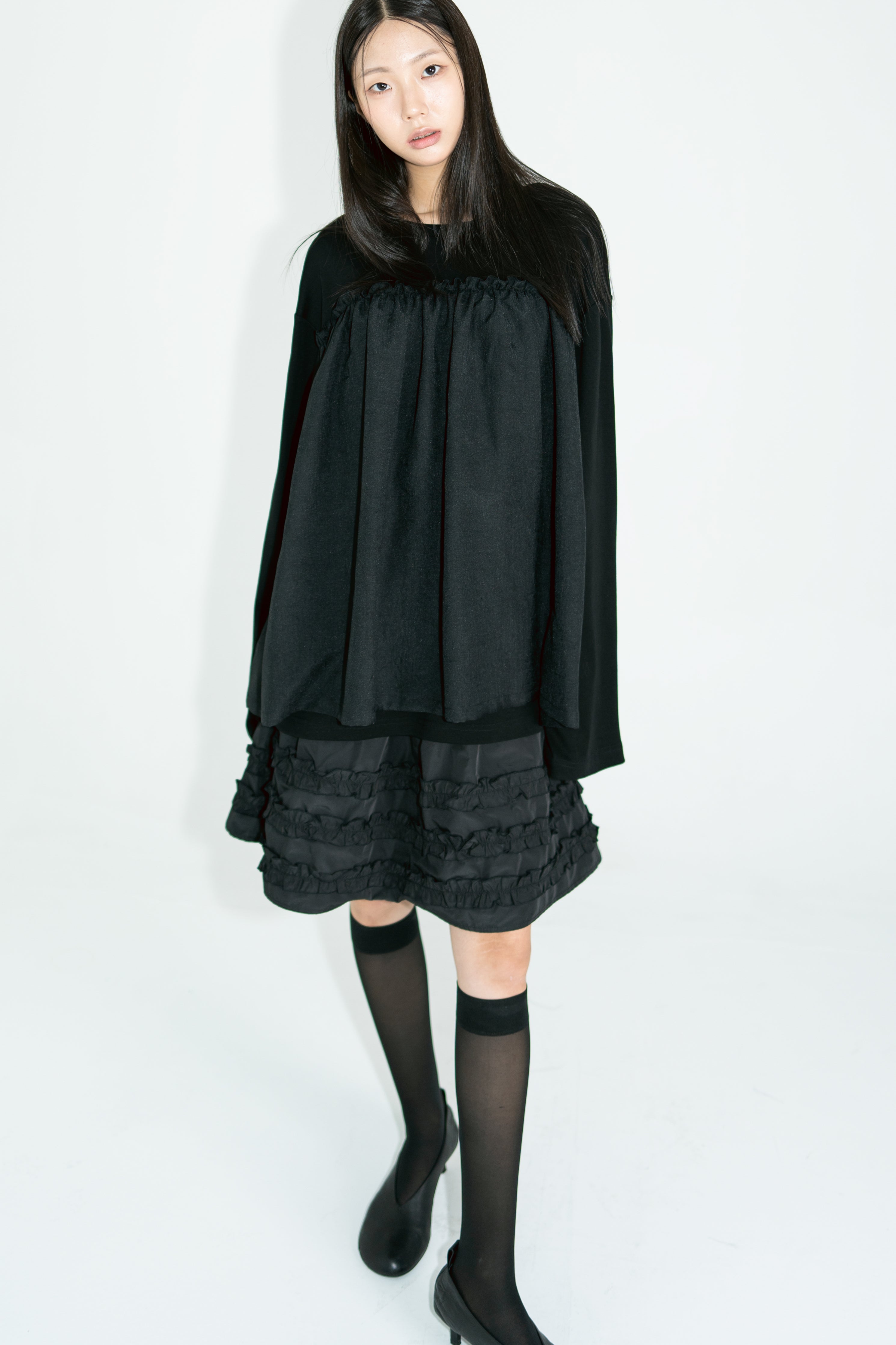 organza frill layer t shirt