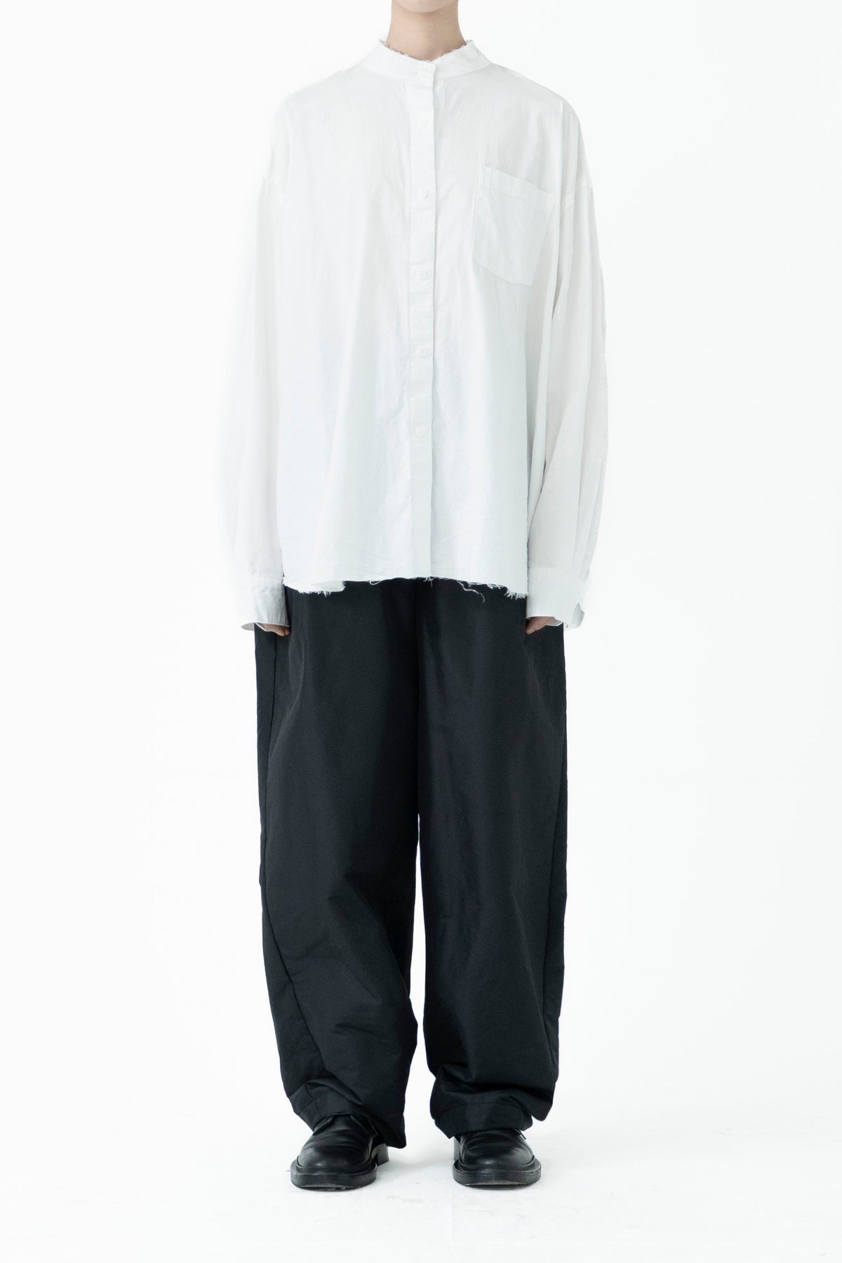 oxford mandarin collar shirt
