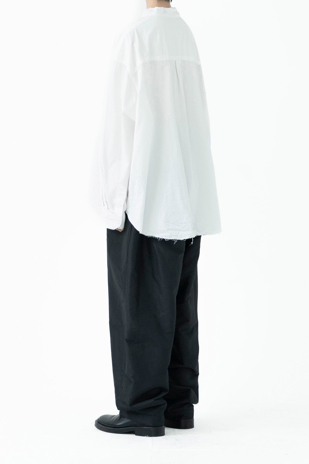 oxford mandarin collar shirt