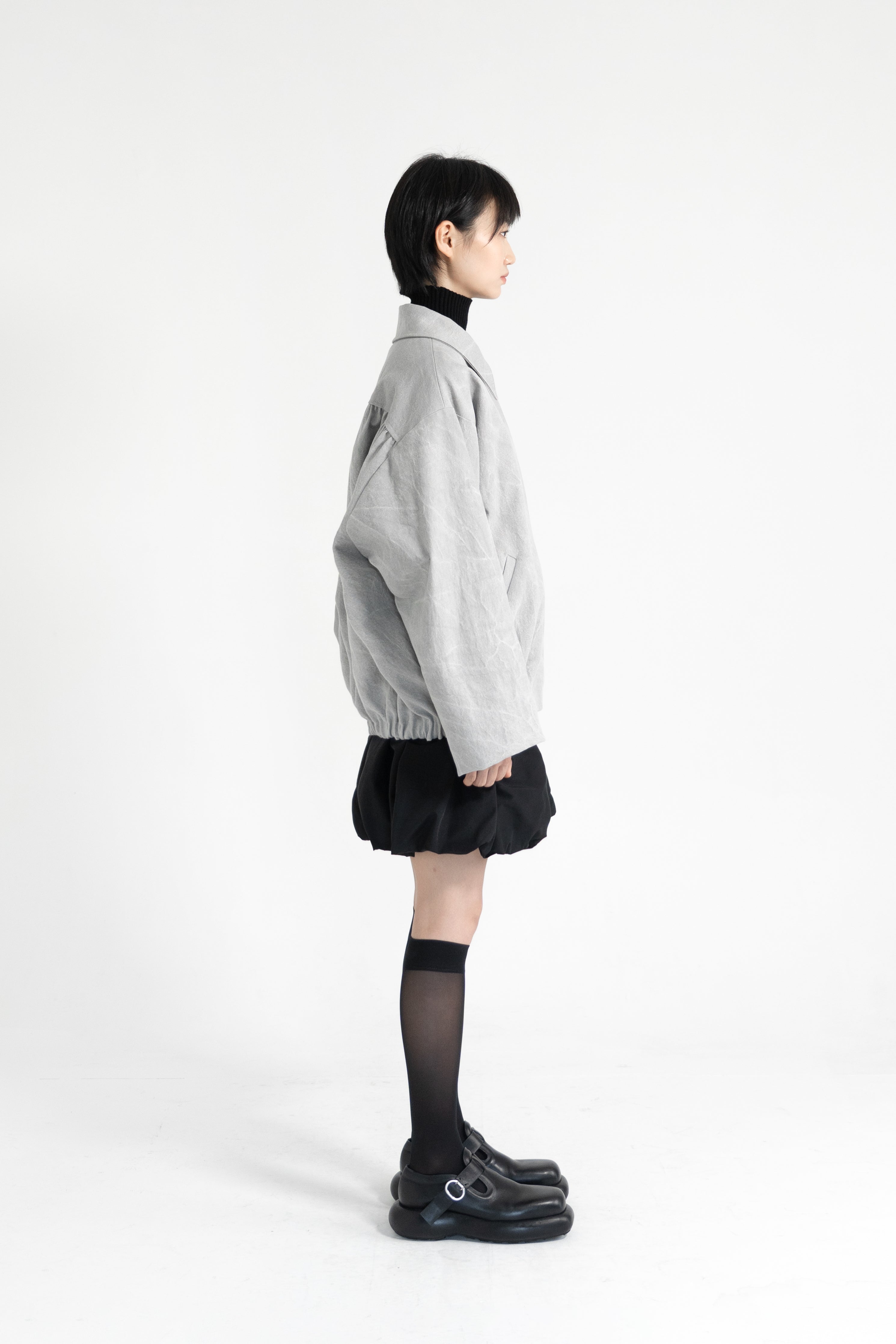 pigment shirring blouson