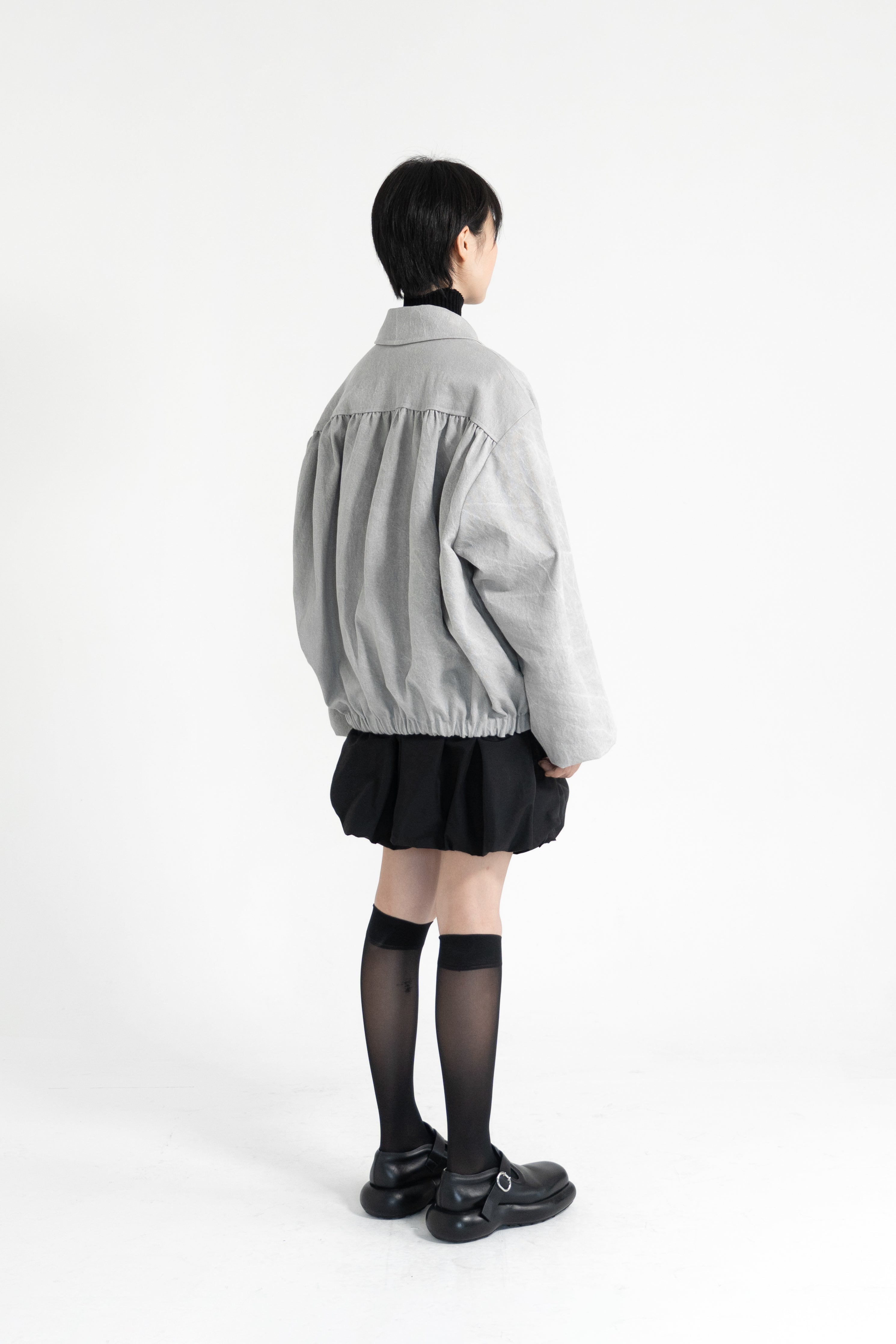 pigment shirring blouson