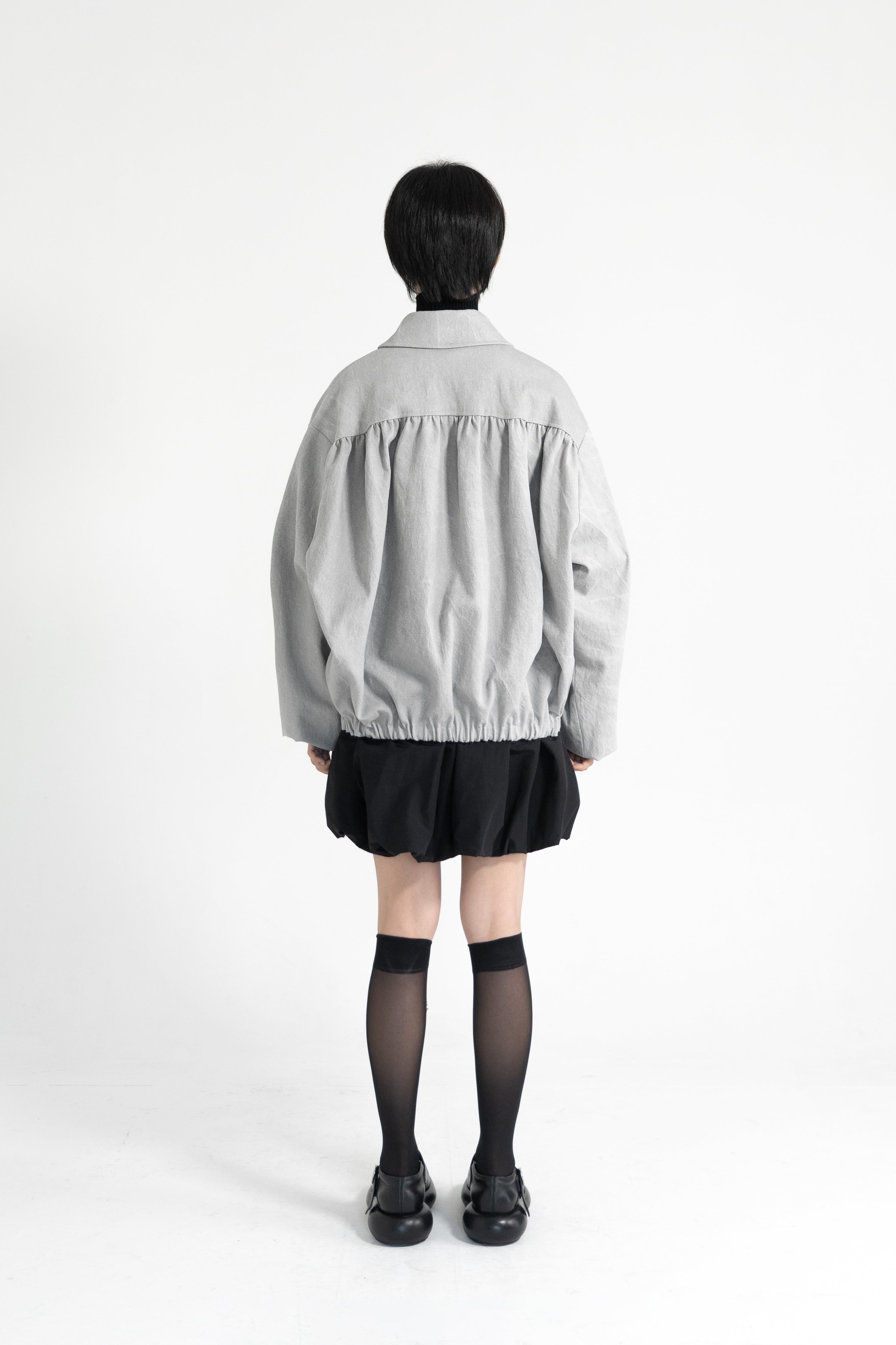 pigment shirring blouson
