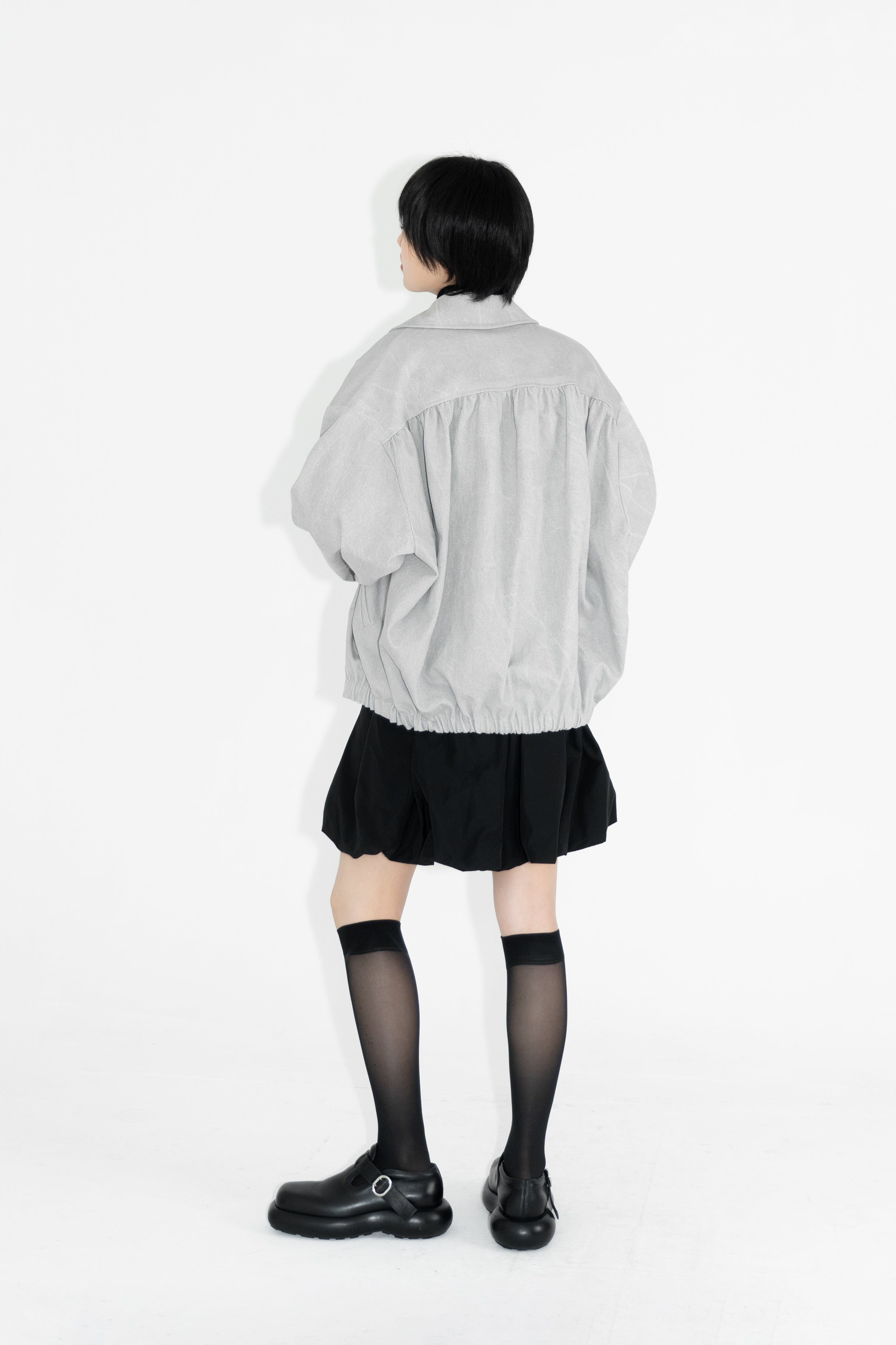 pigment shirring blouson