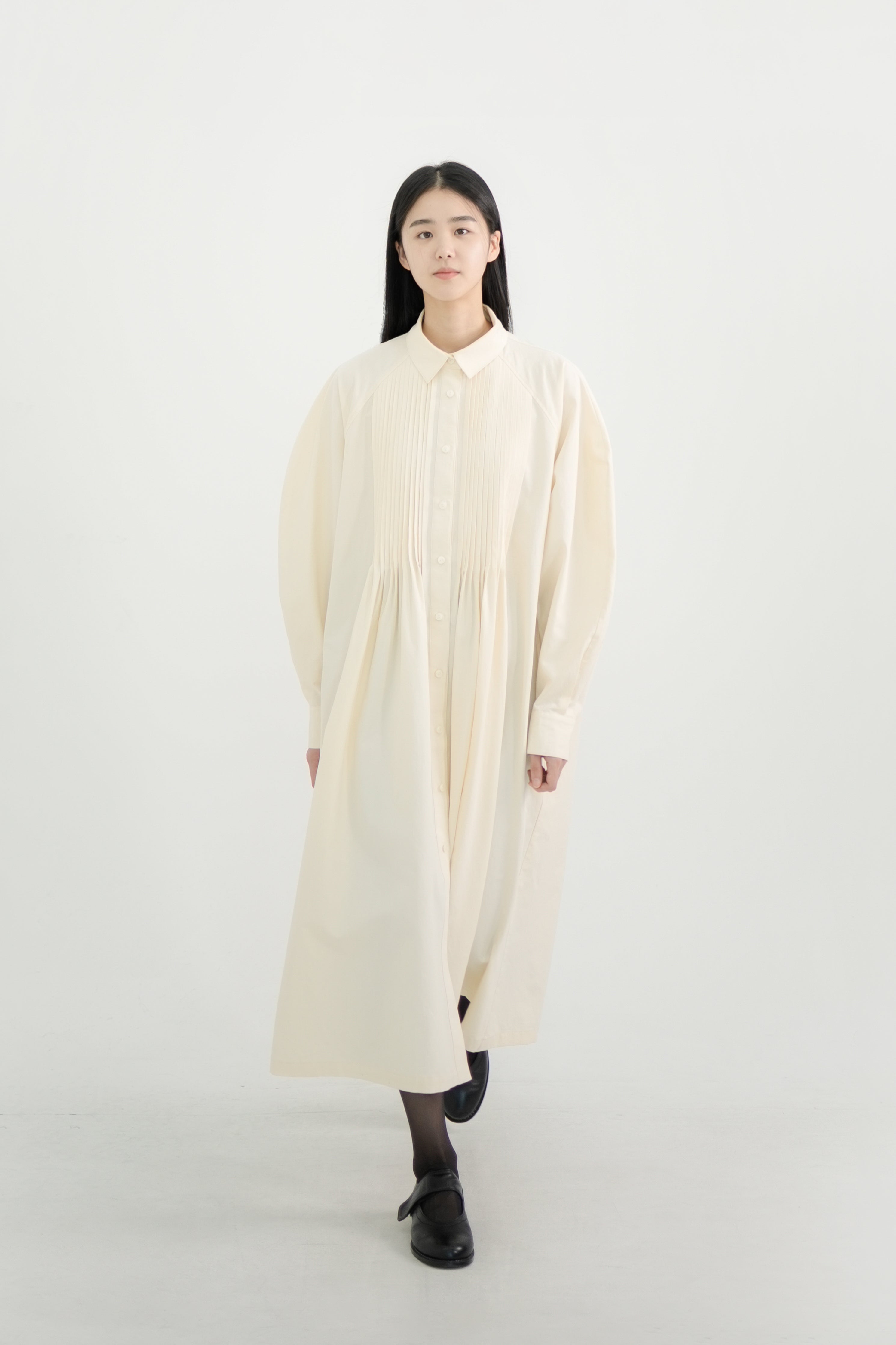 pintuck shirt dress