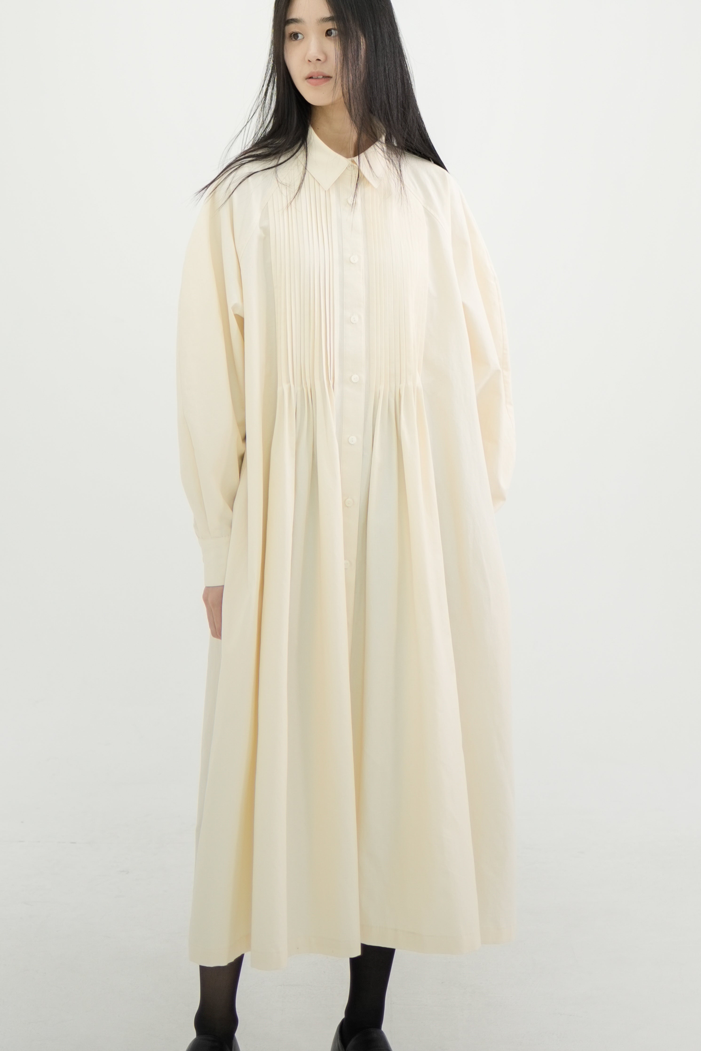 pintuck shirt dress