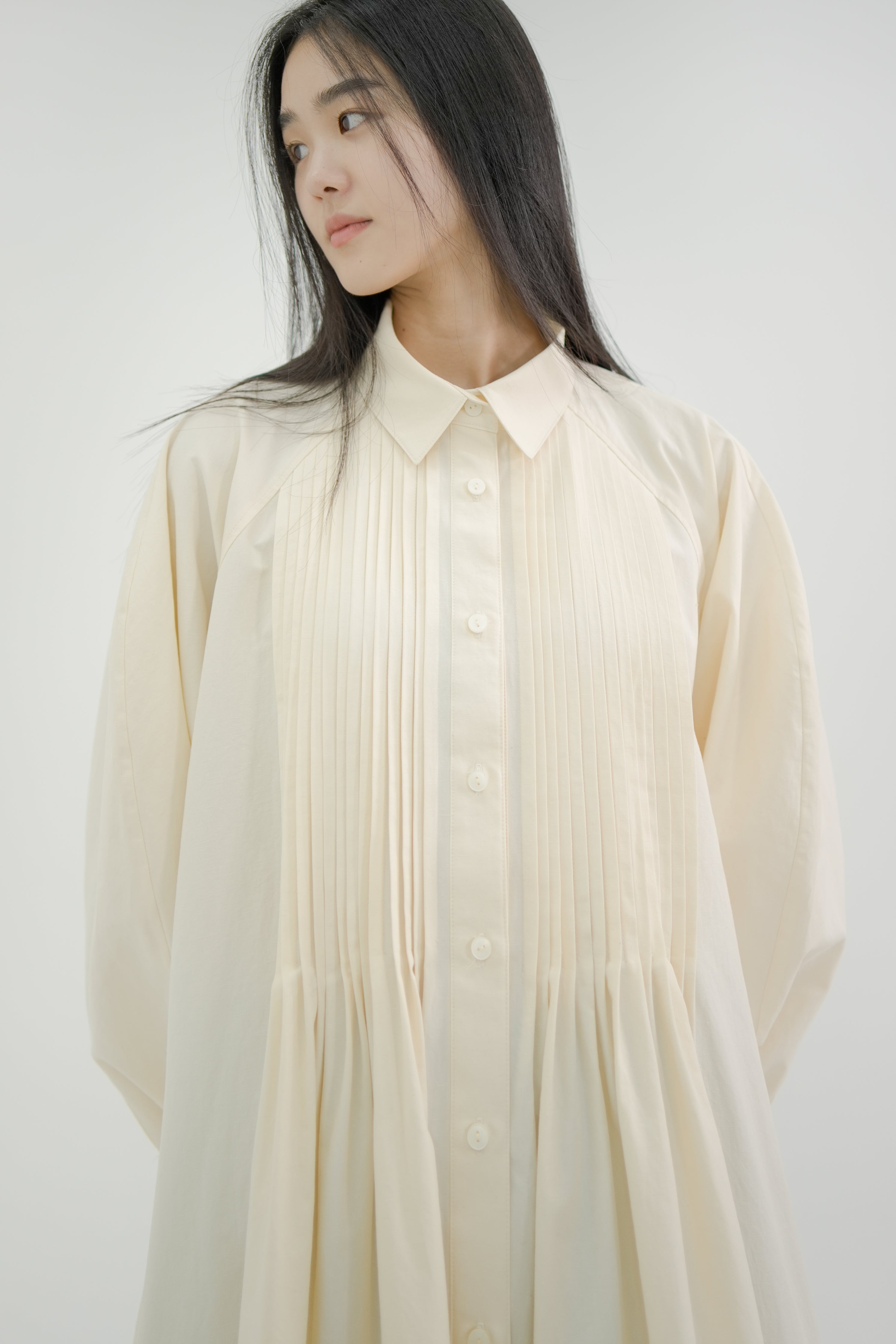 pintuck shirt dress
