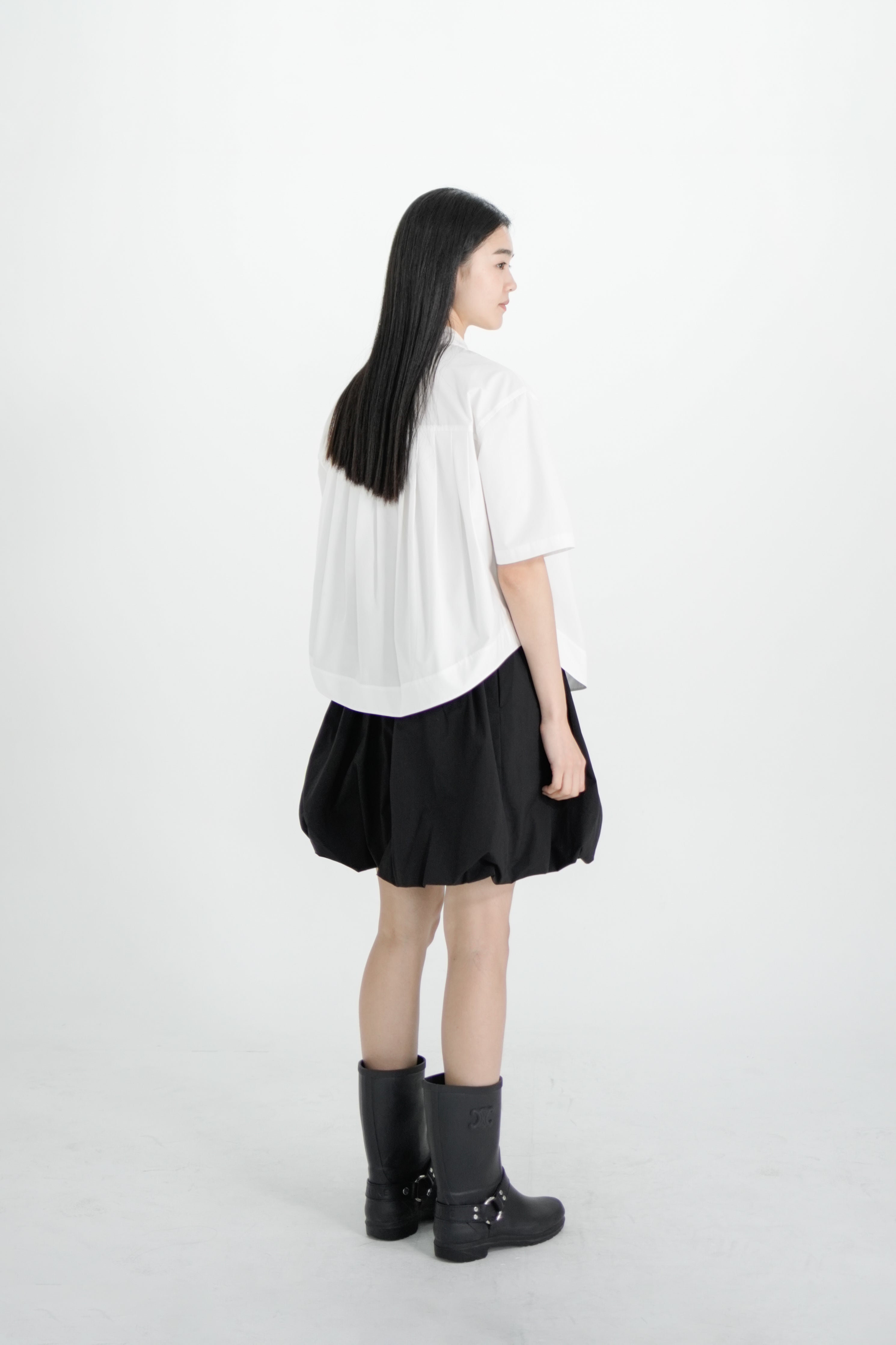 poplin tuck shirt