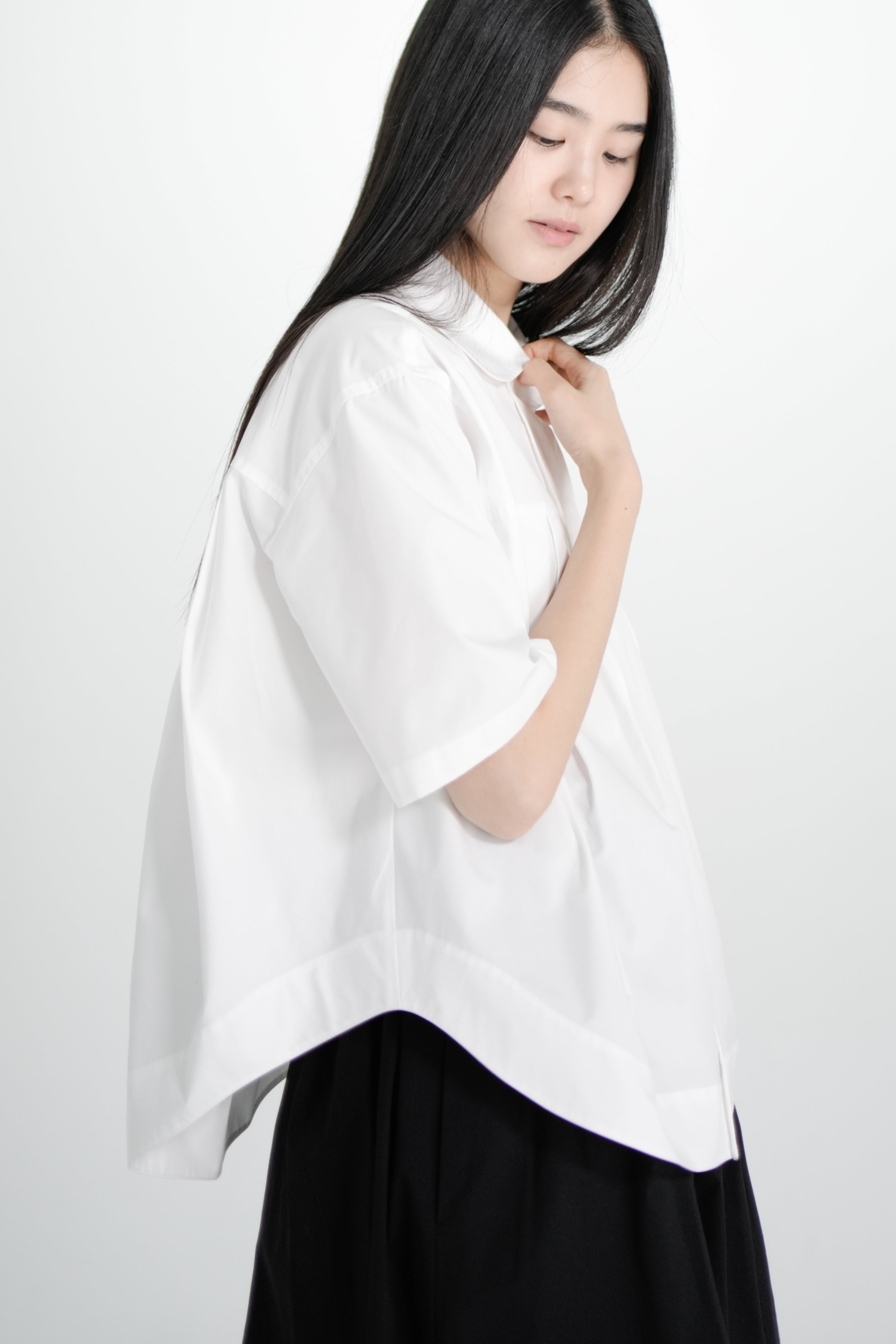 poplin tuck shirt