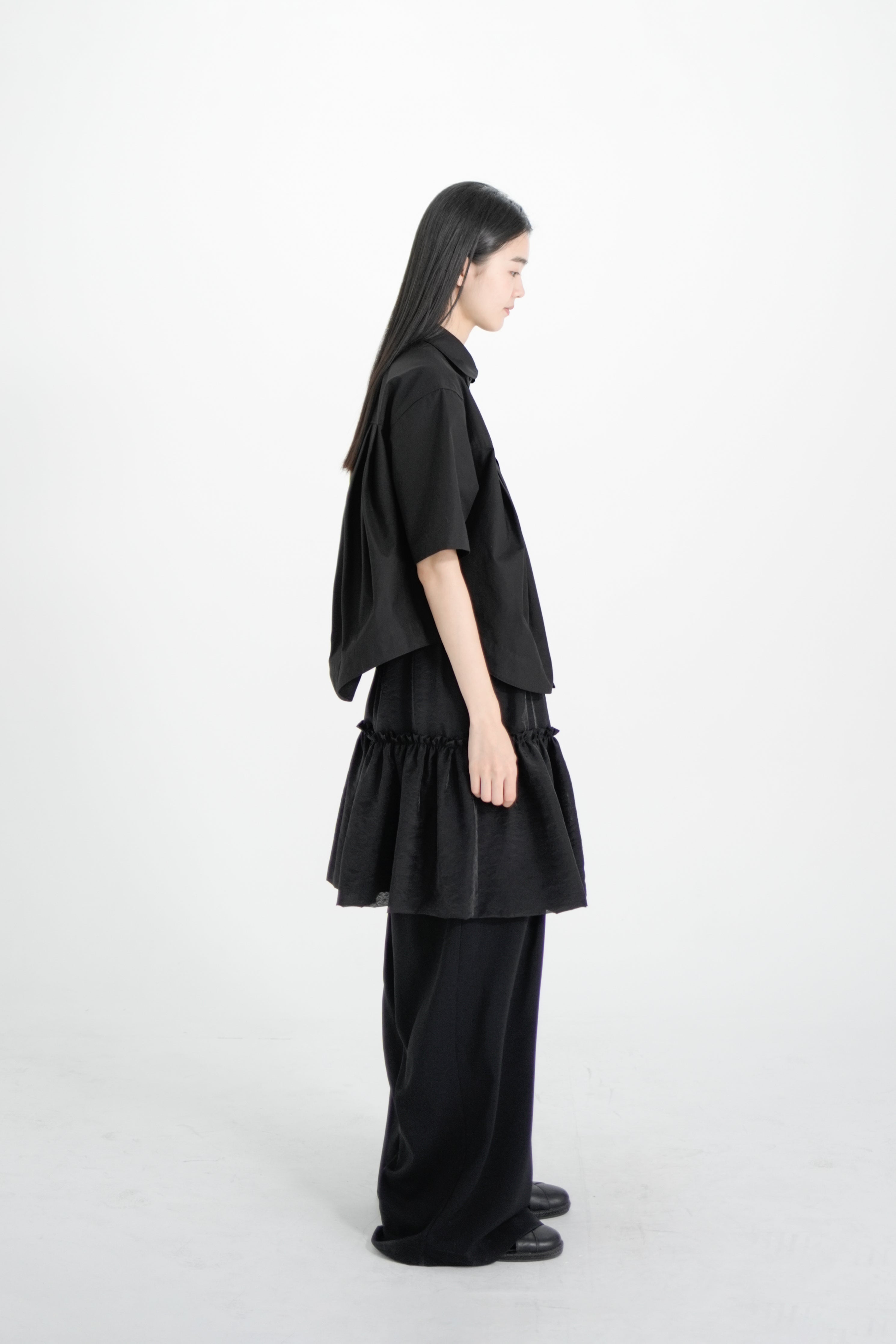 poplin tuck shirt