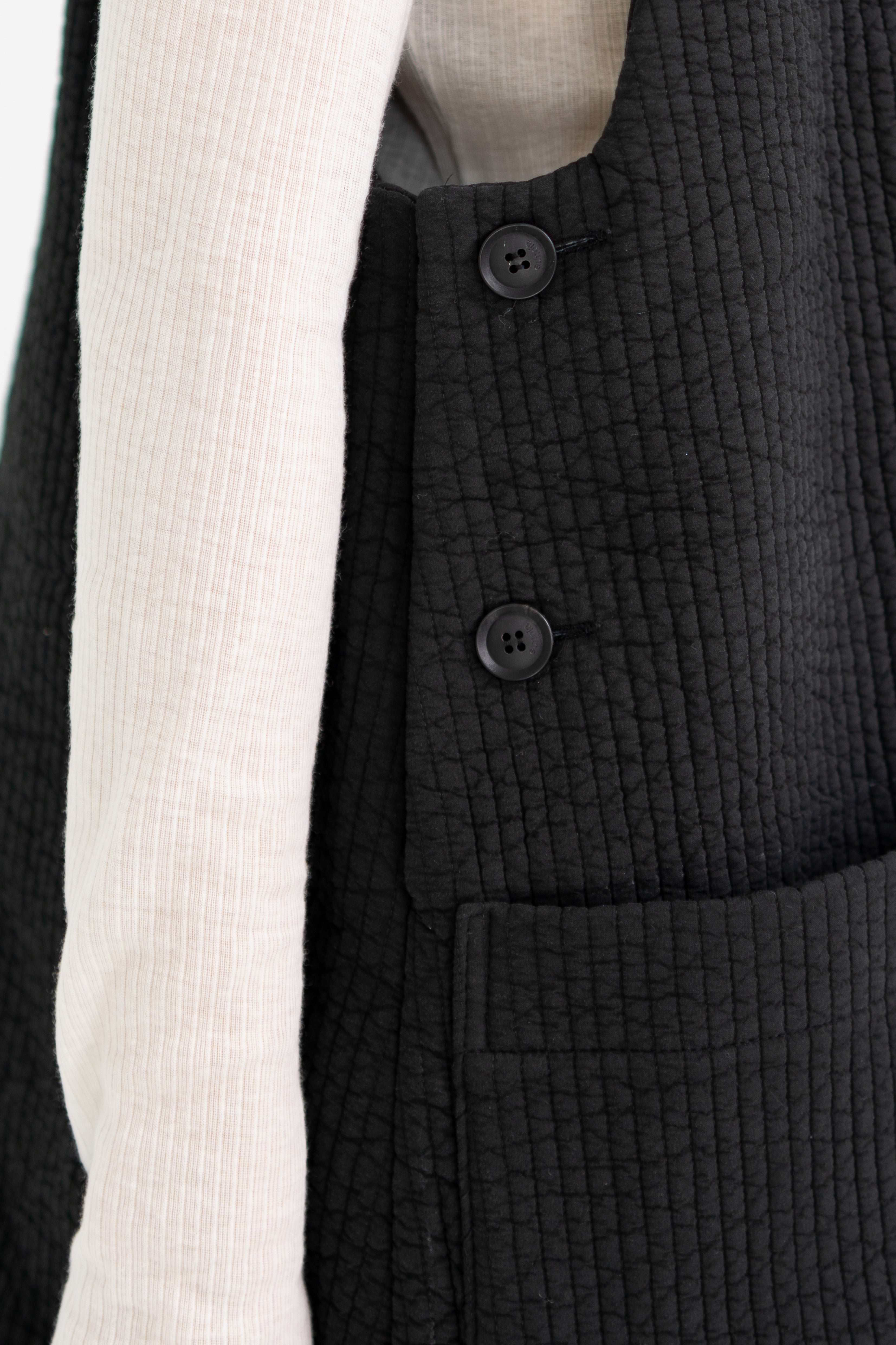 quilted side button dress