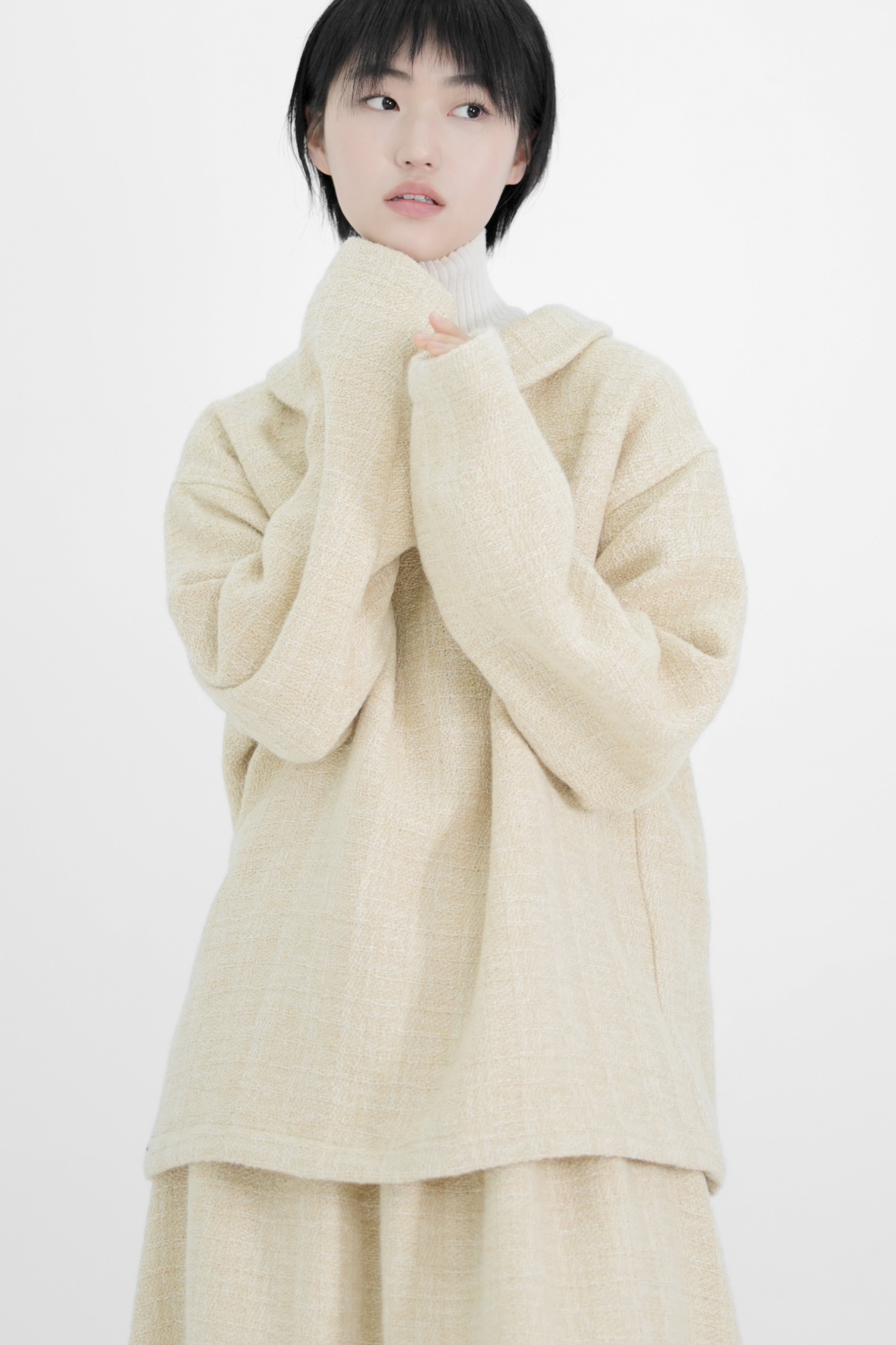 【STORE EXCLUSIVE】round collar knitted top