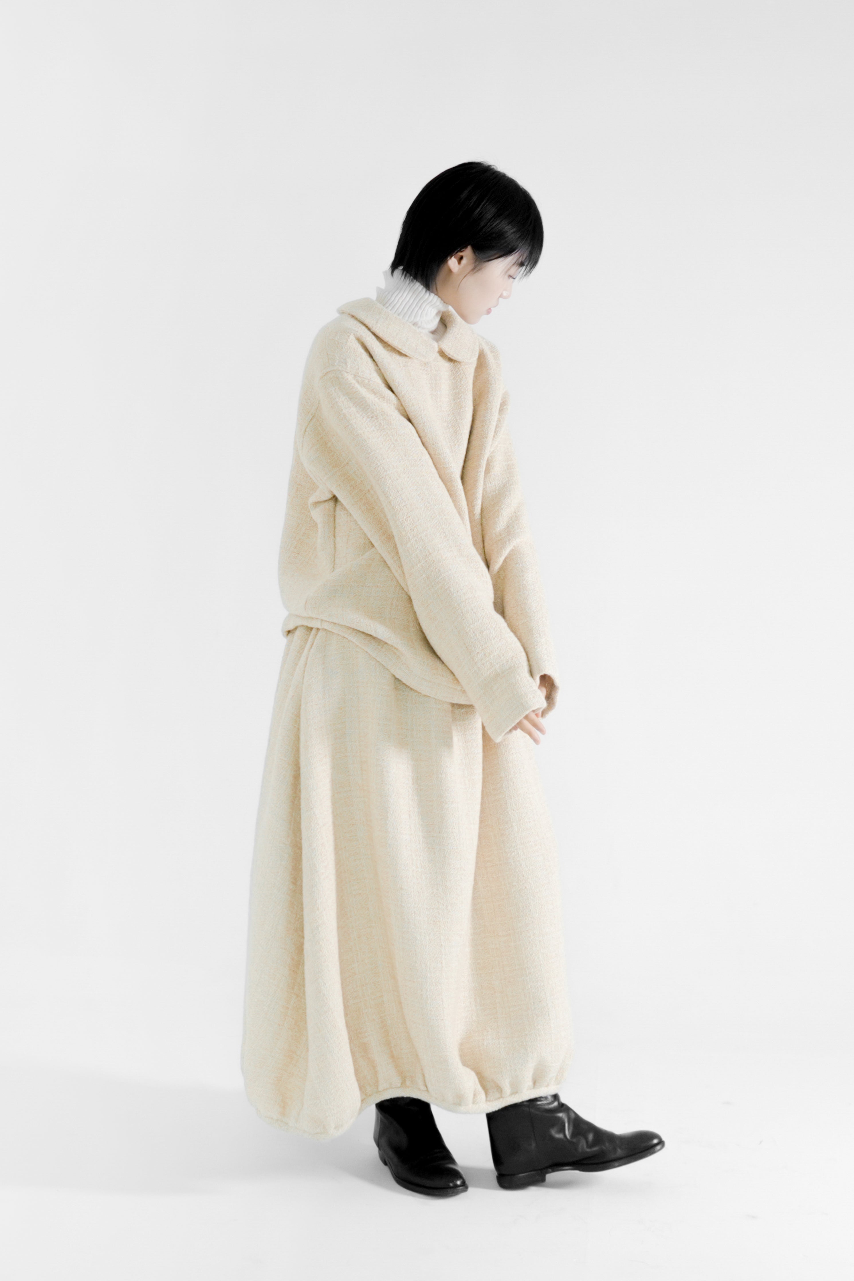 【STORE EXCLUSIVE】round collar knitted top