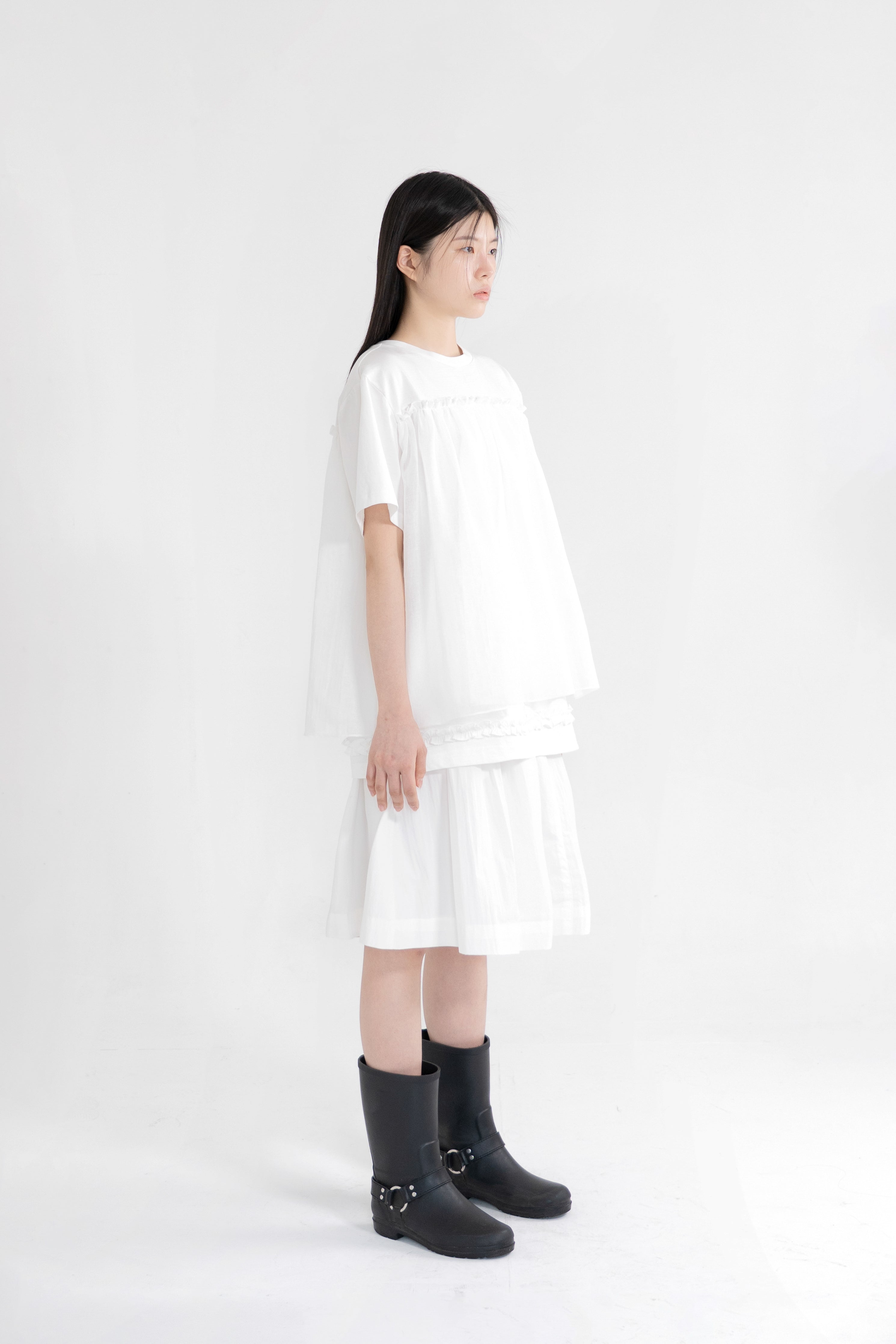 s/s organza layer t shirt