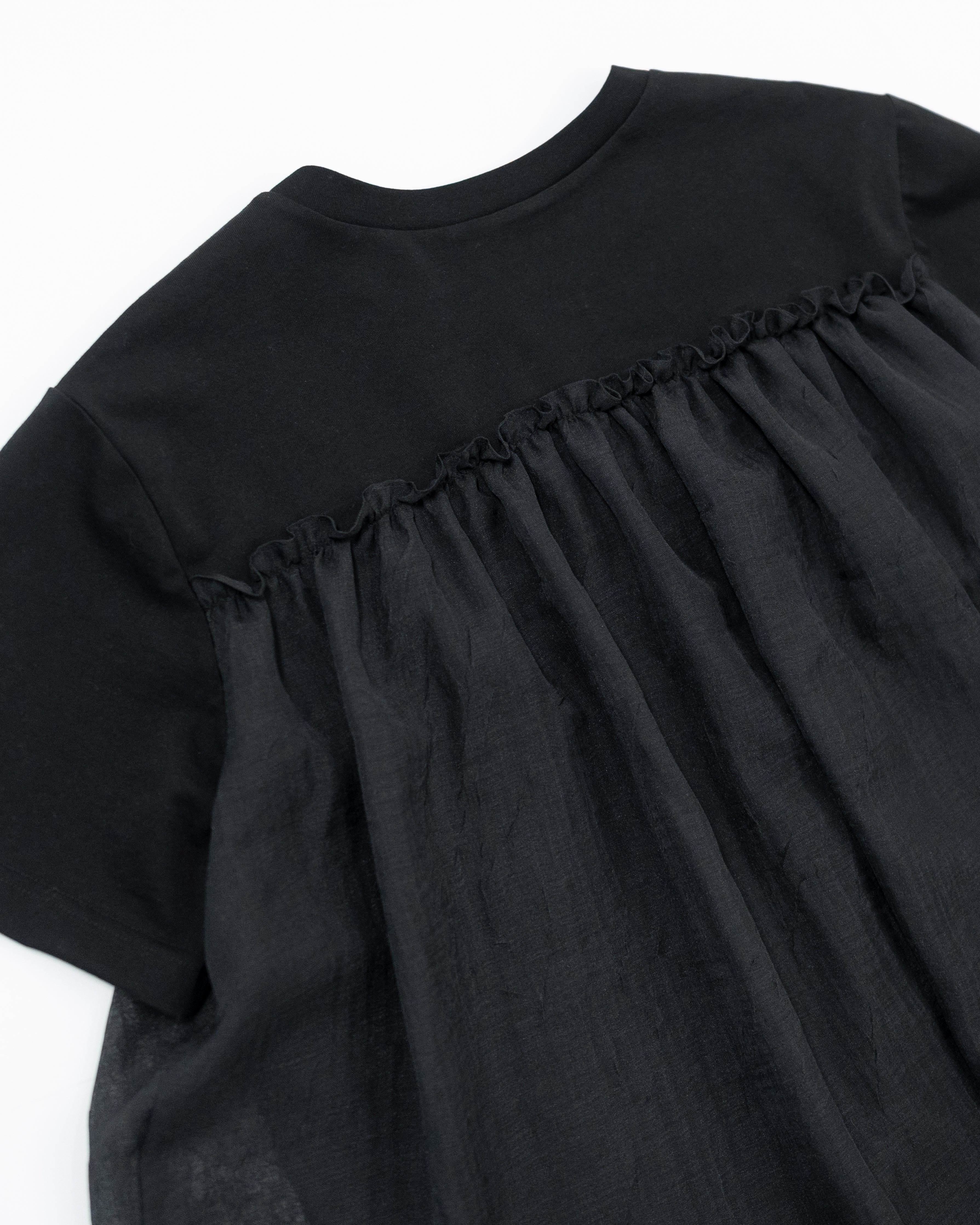 s/s organza layer t shirt