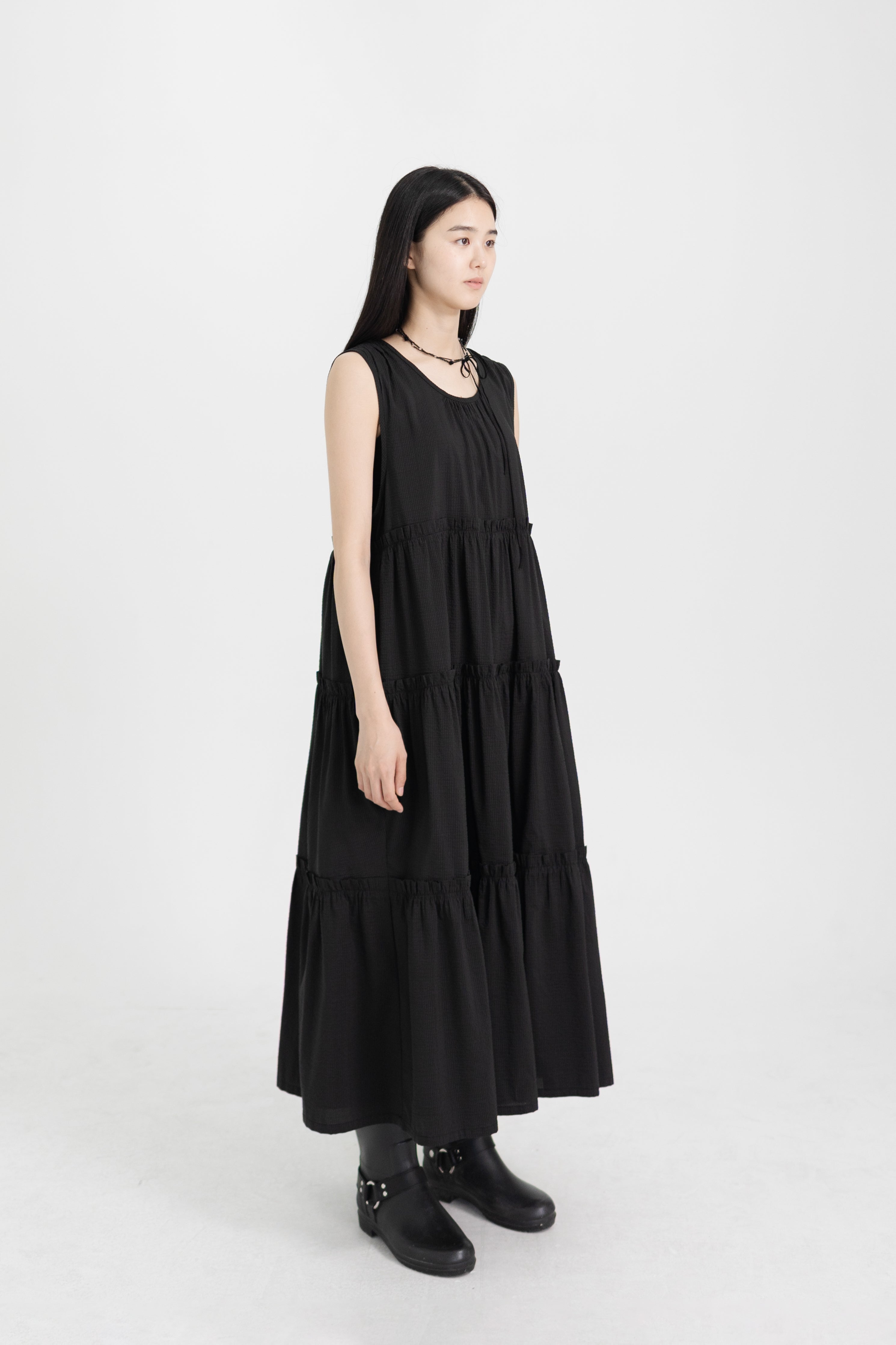 seersucker frill dress