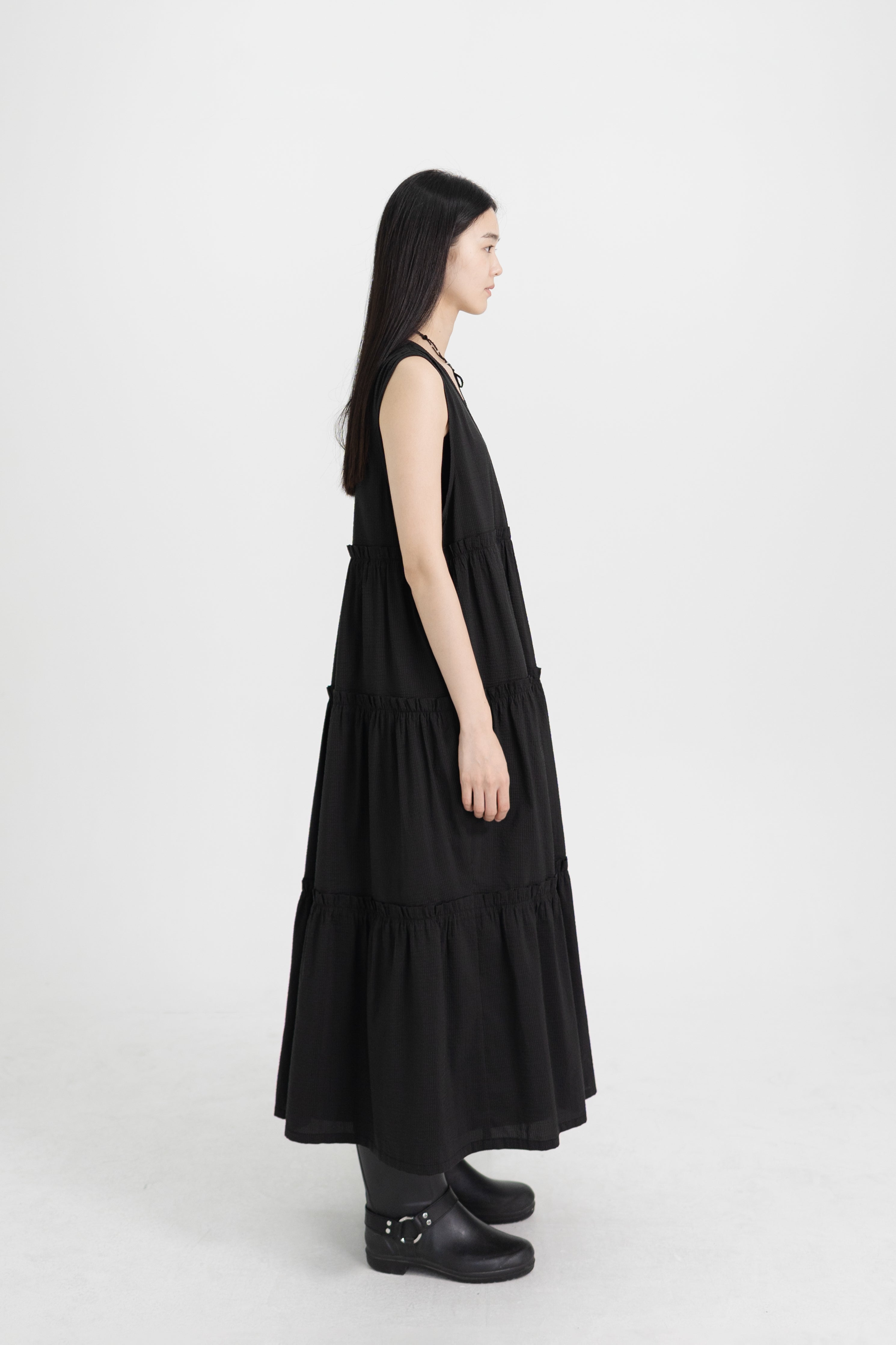 seersucker frill dress