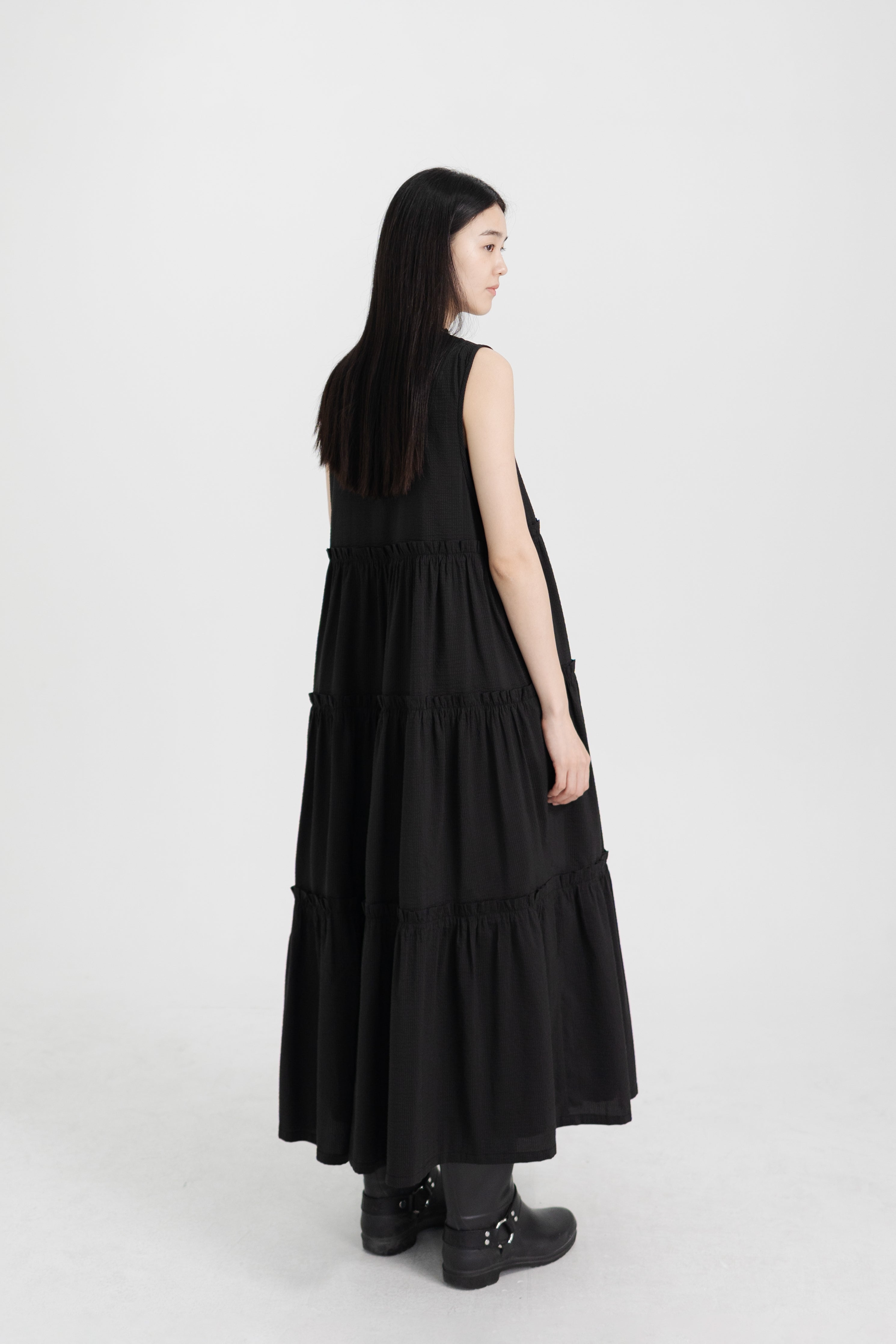 seersucker frill dress
