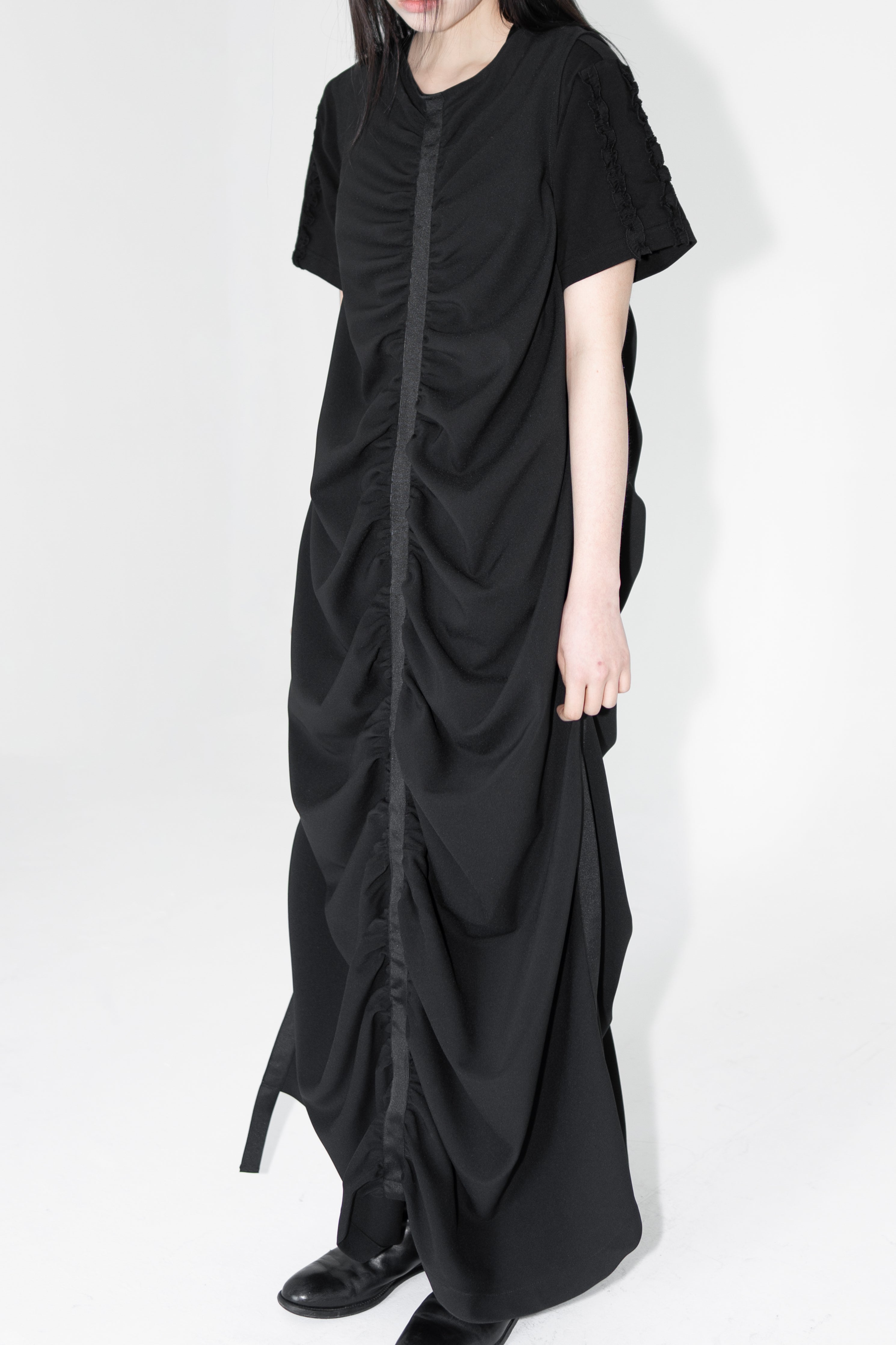 shirring long dress
