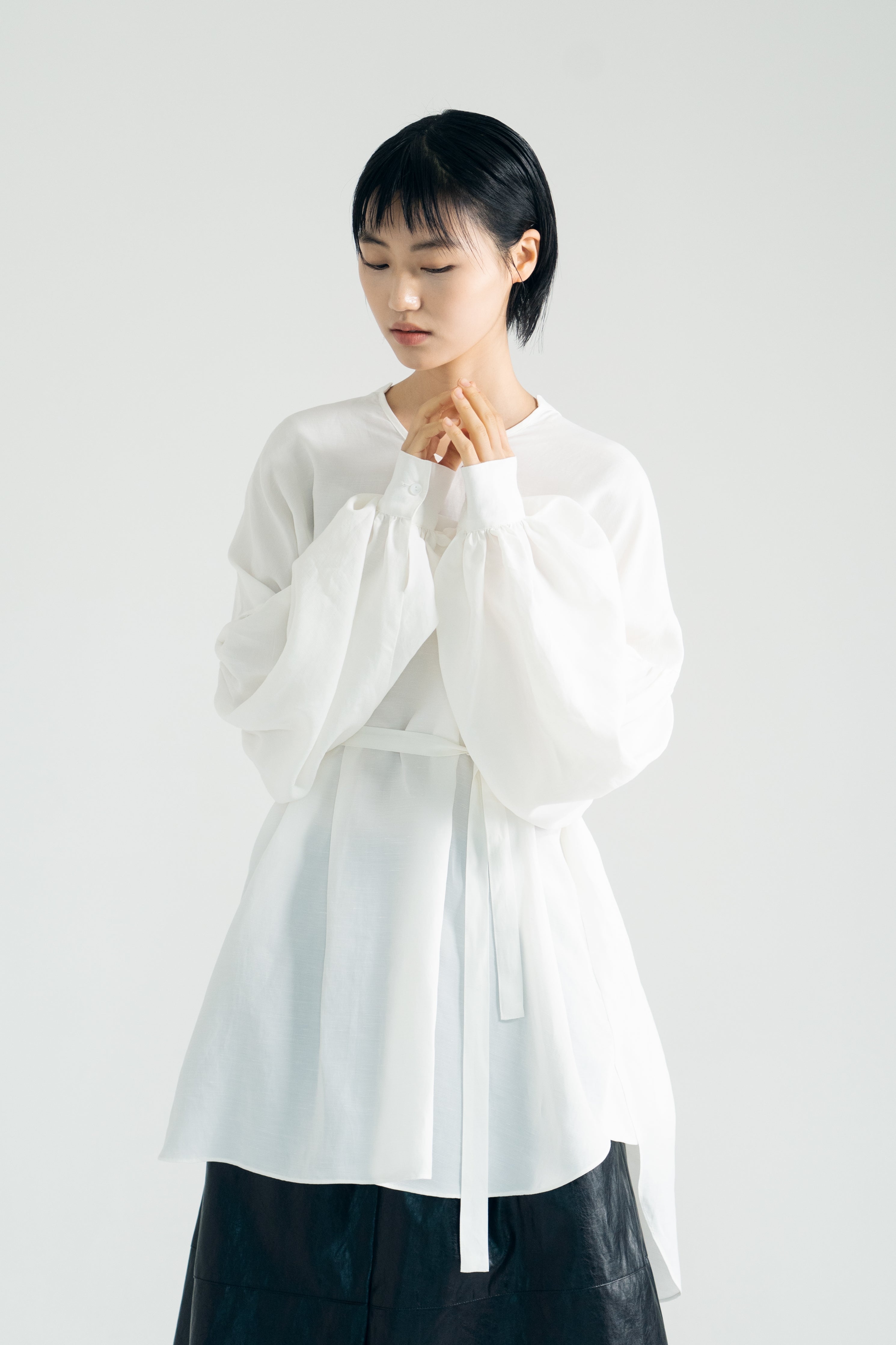 shirring over blouse