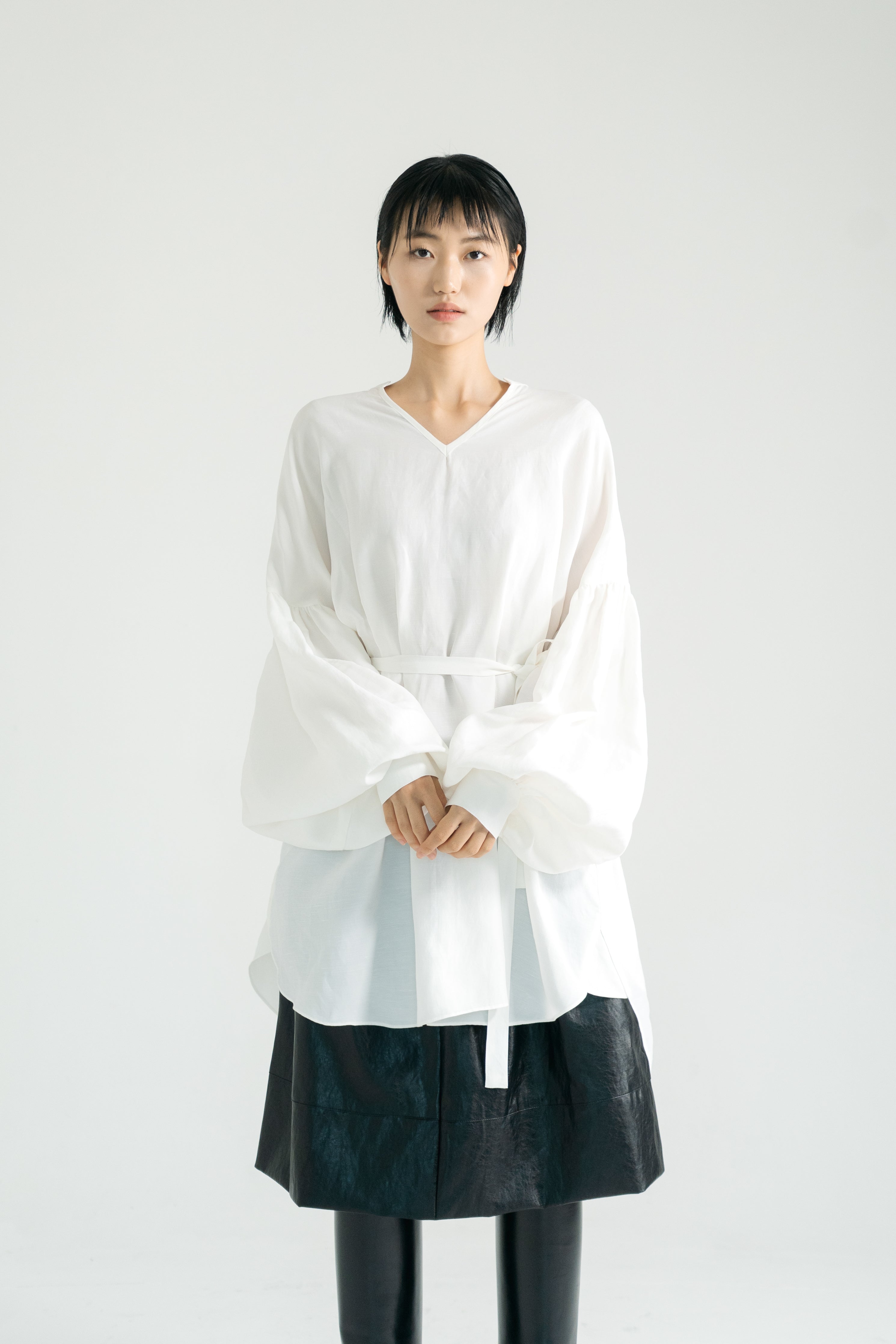 shirring over blouse