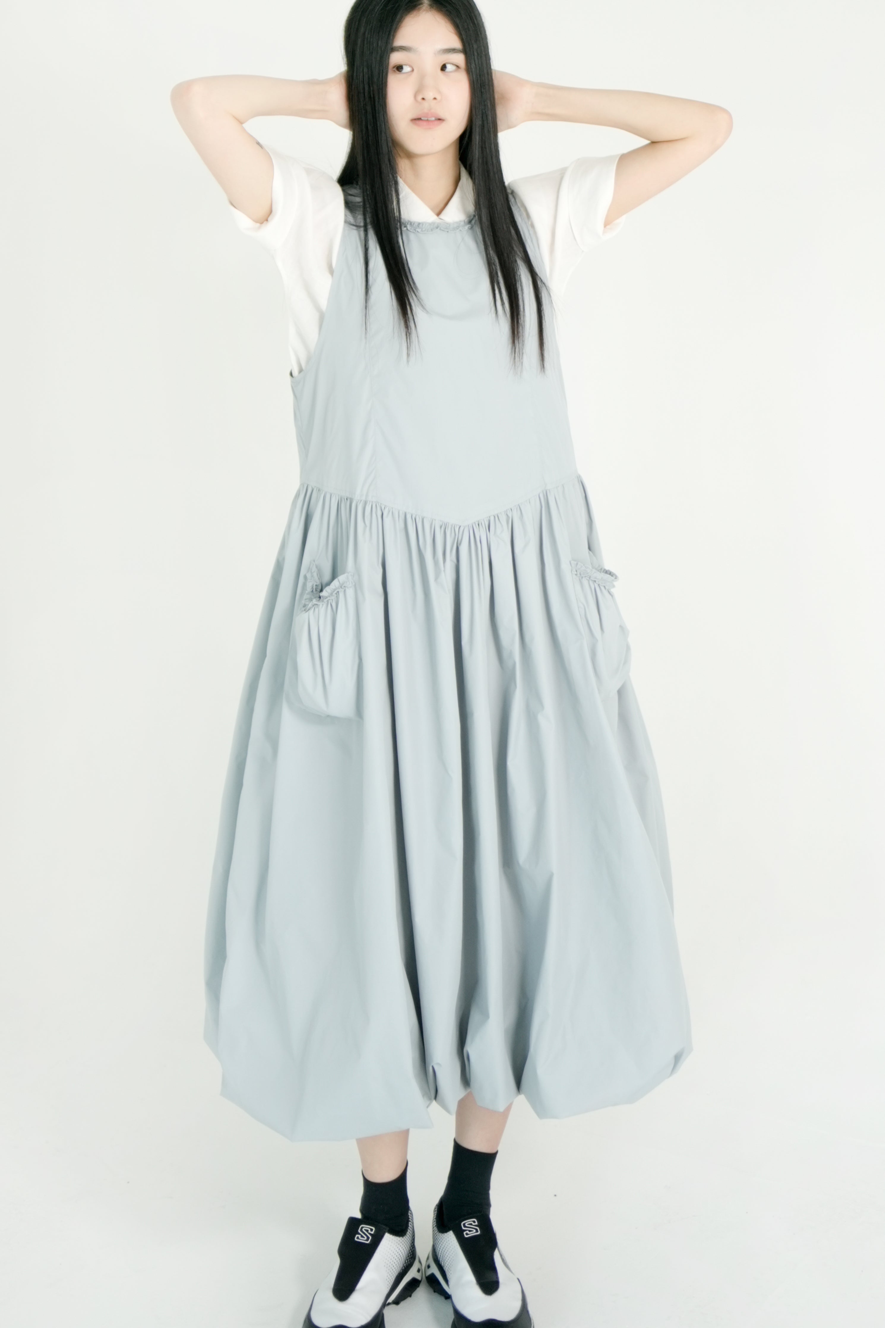 sleeveless moss dress