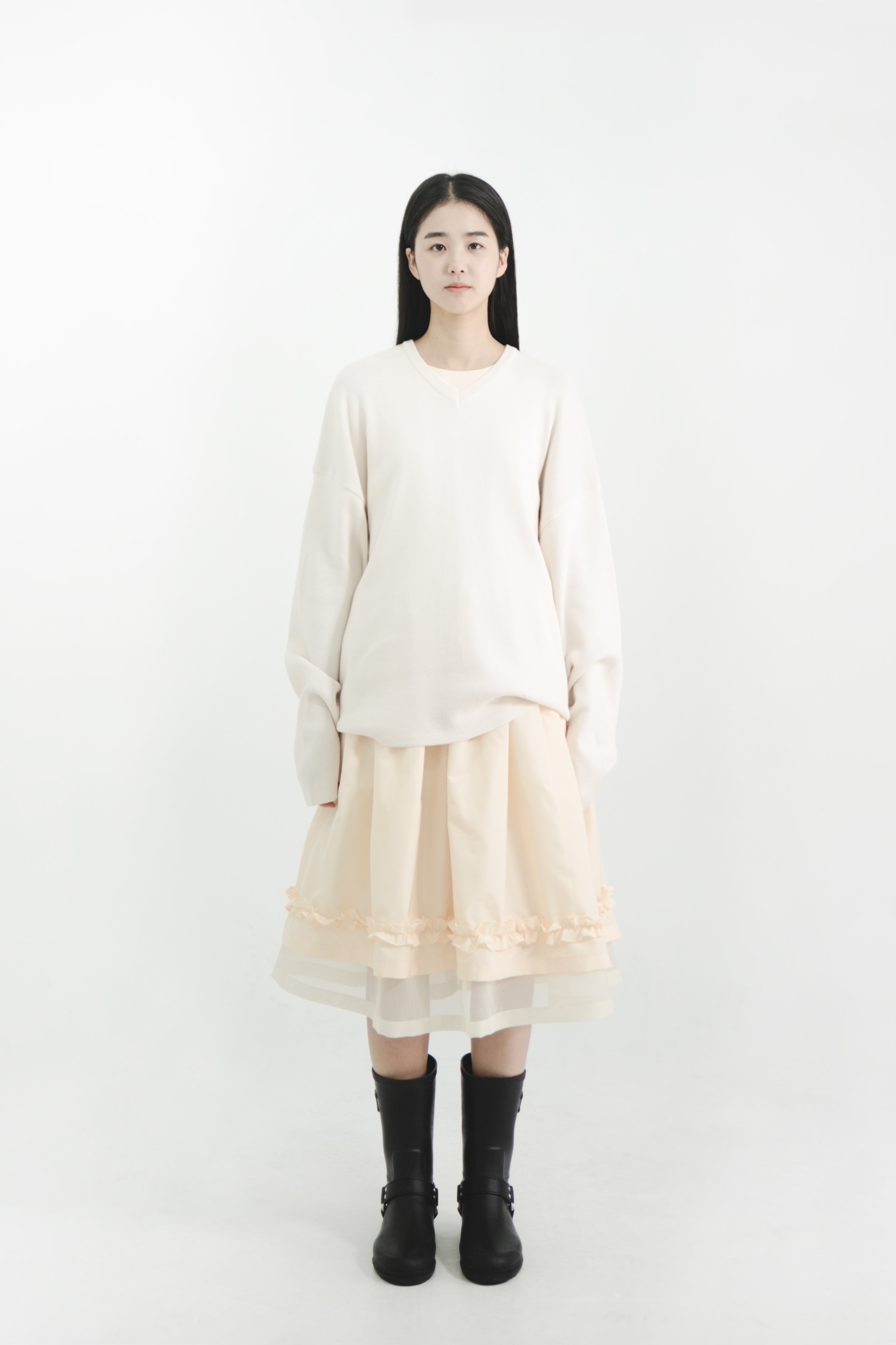 sleeveless shirring dress