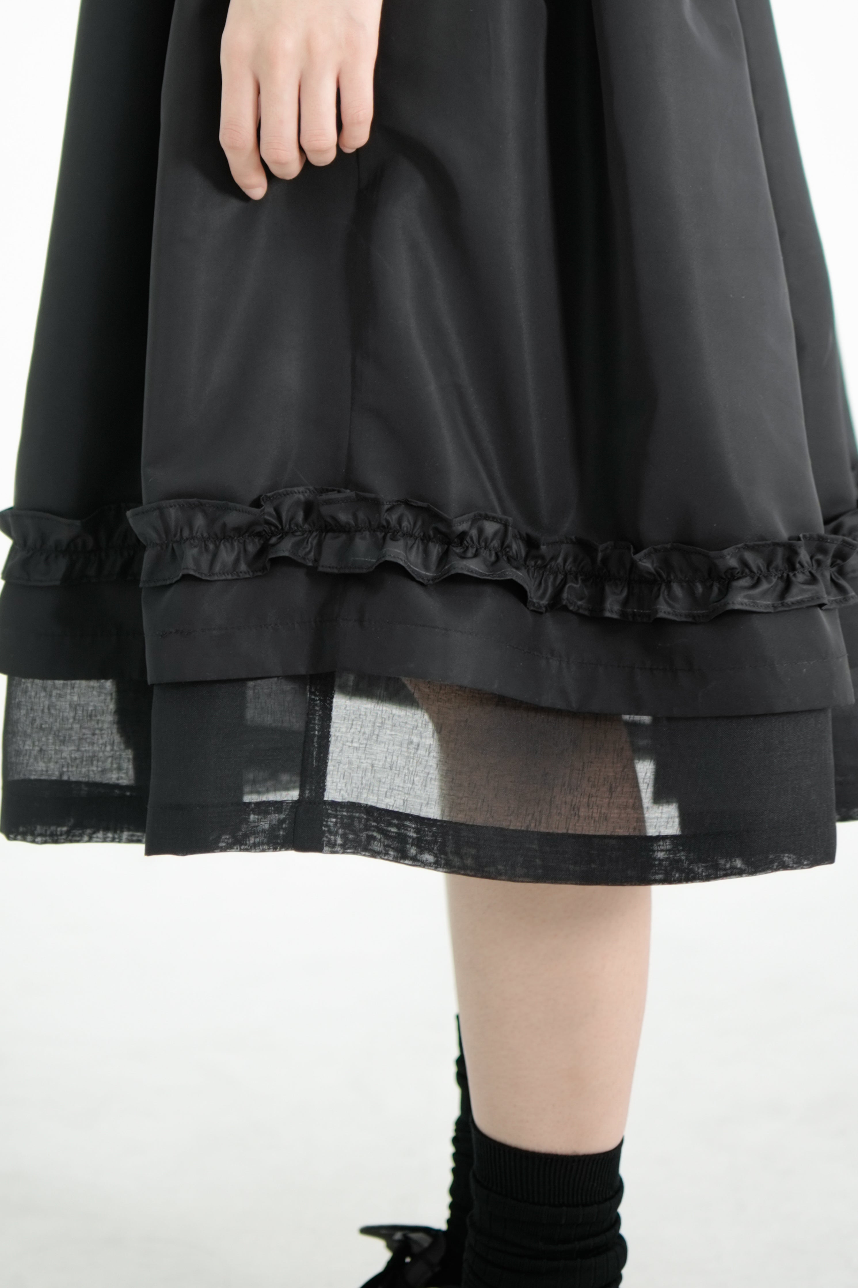 sleeveless shirring dress