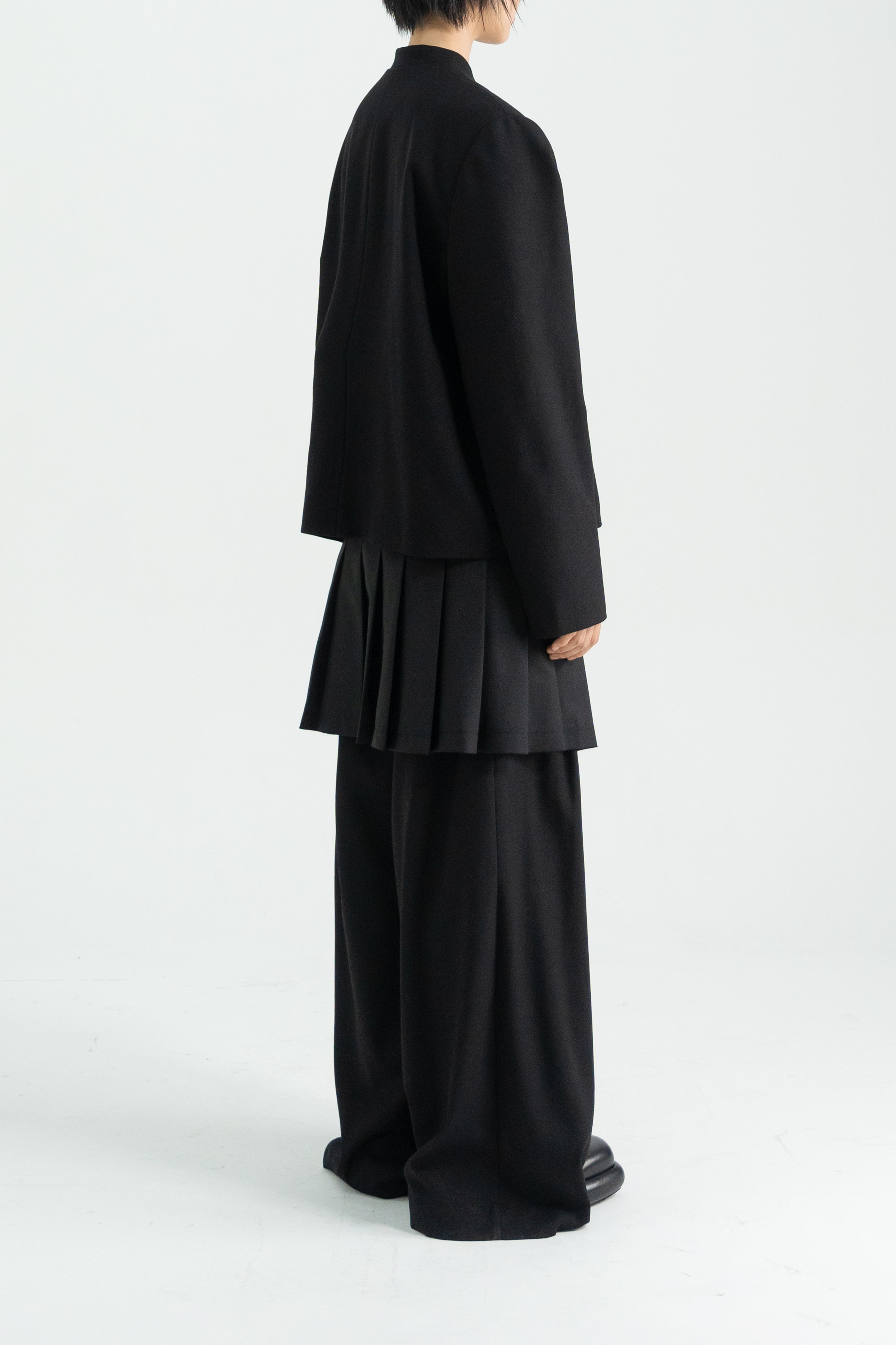stand collar wool jacket