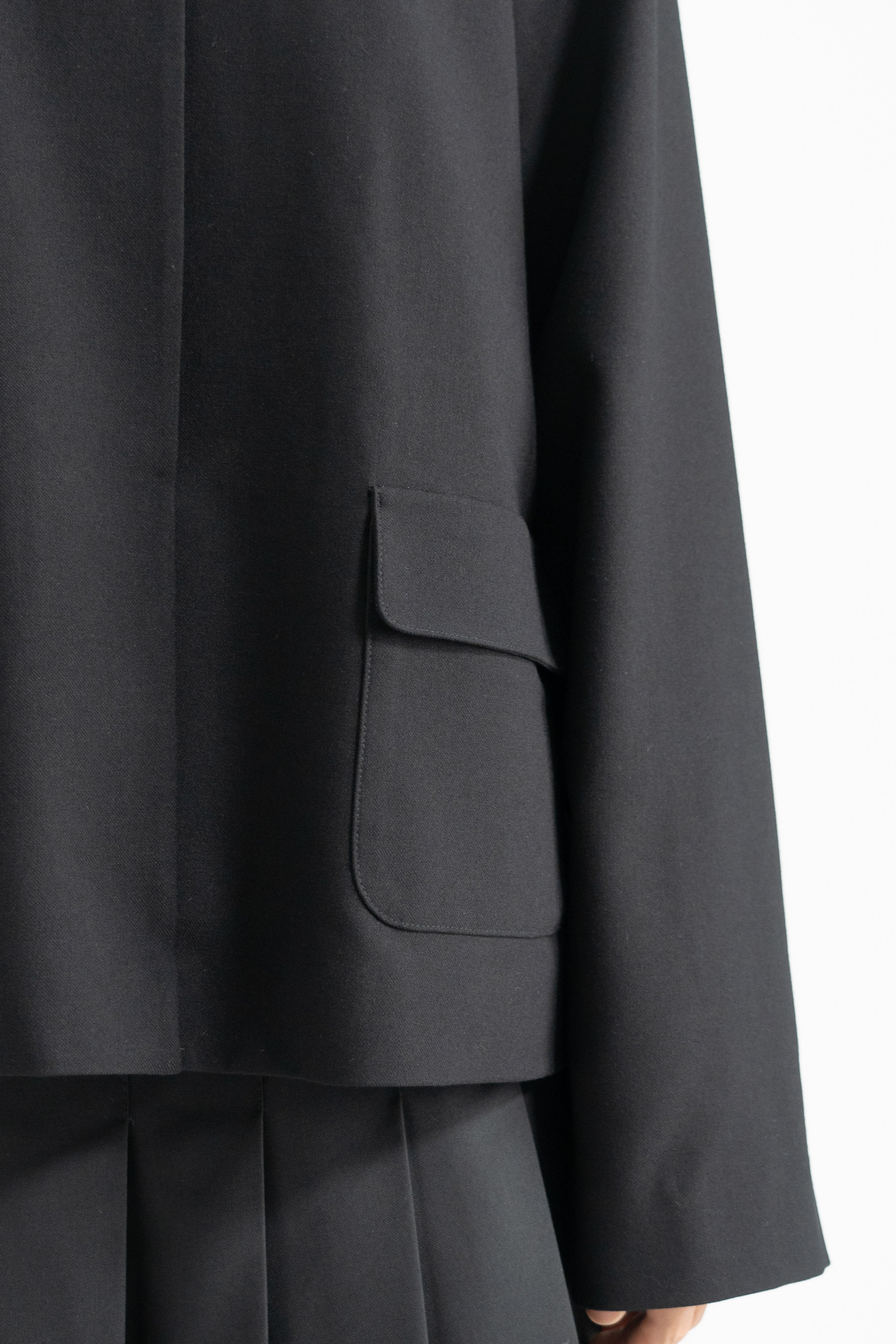 stand collar wool jacket