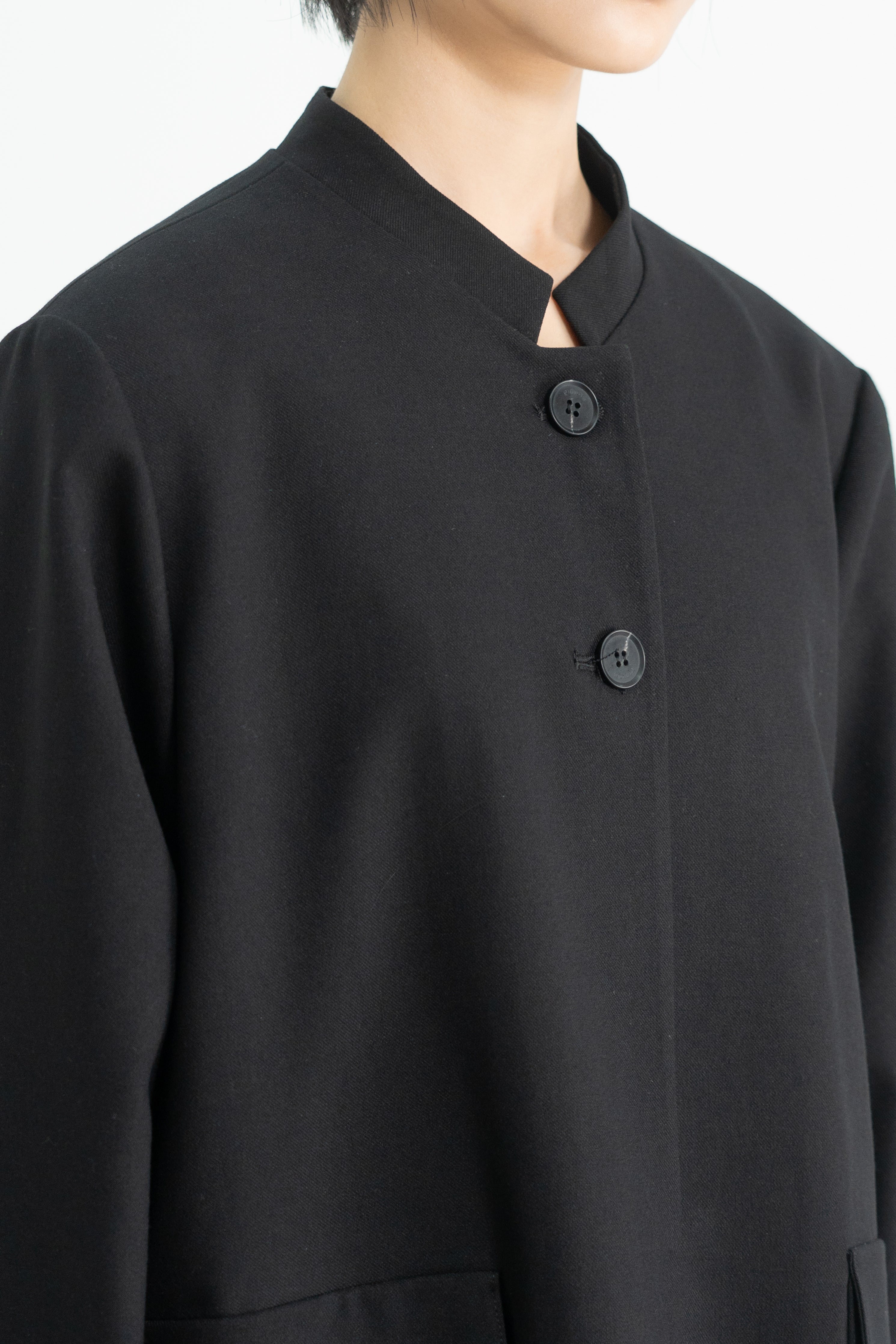 stand collar wool jacket