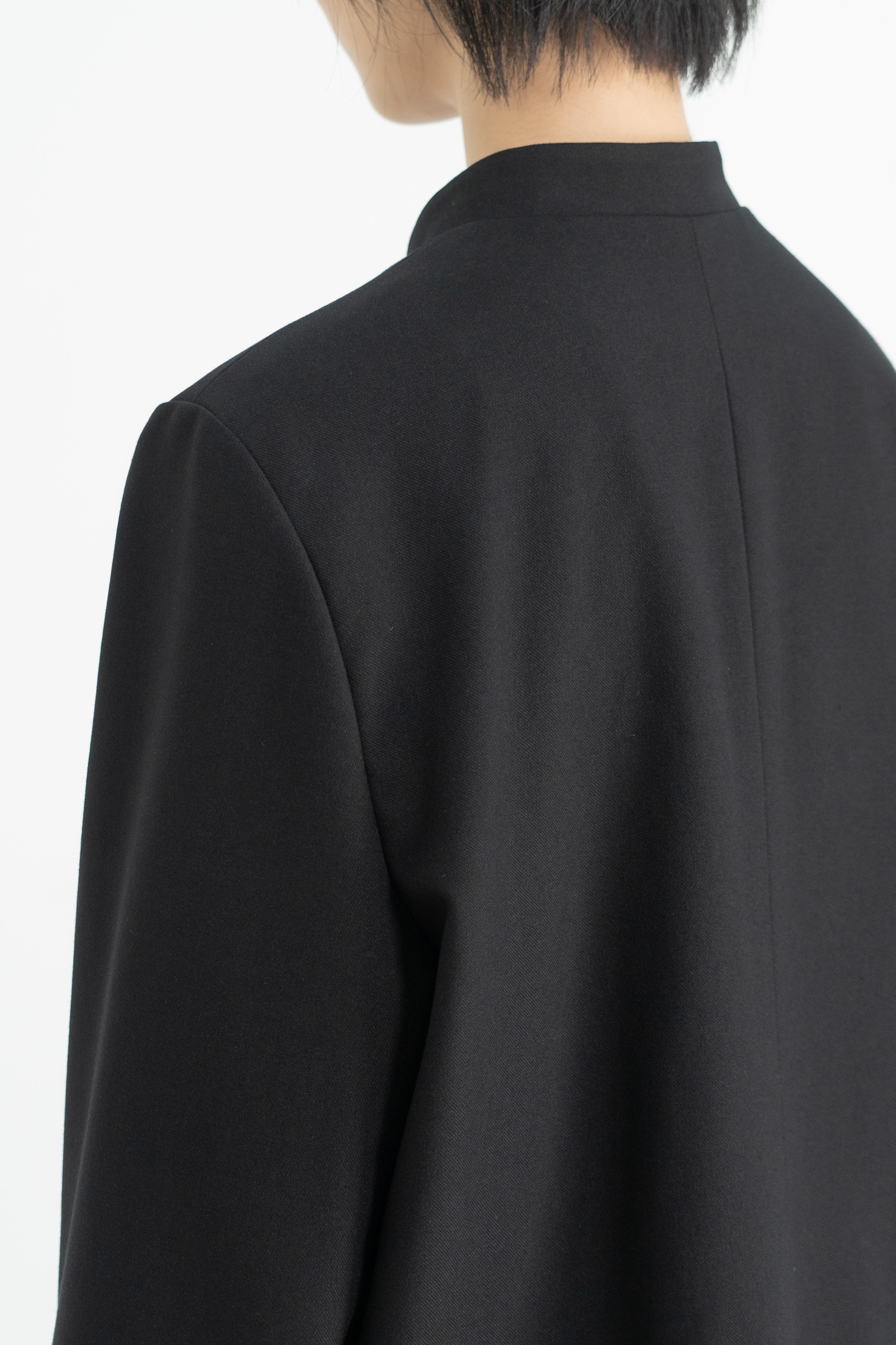 stand collar wool jacket