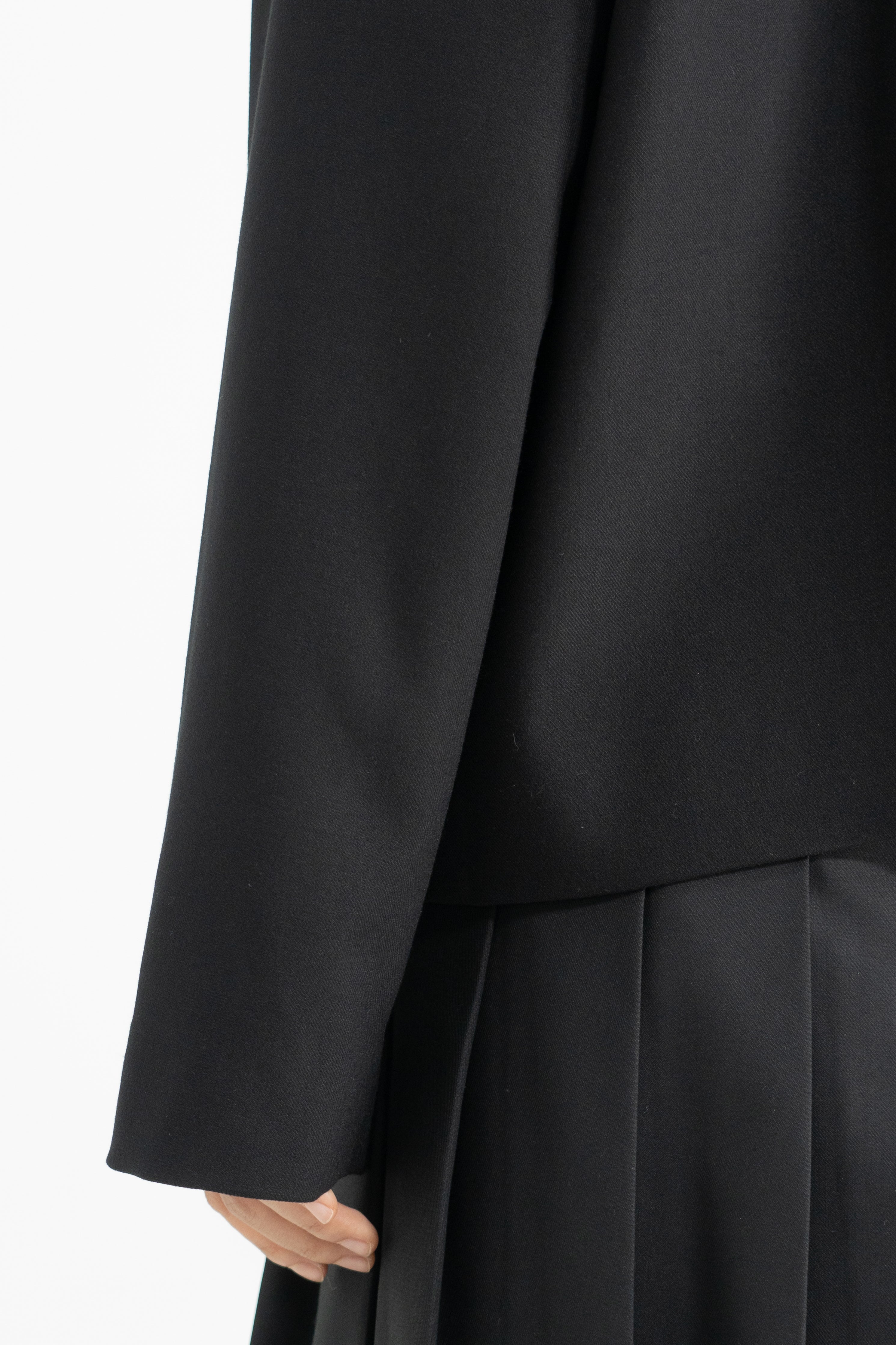 stand collar wool jacket