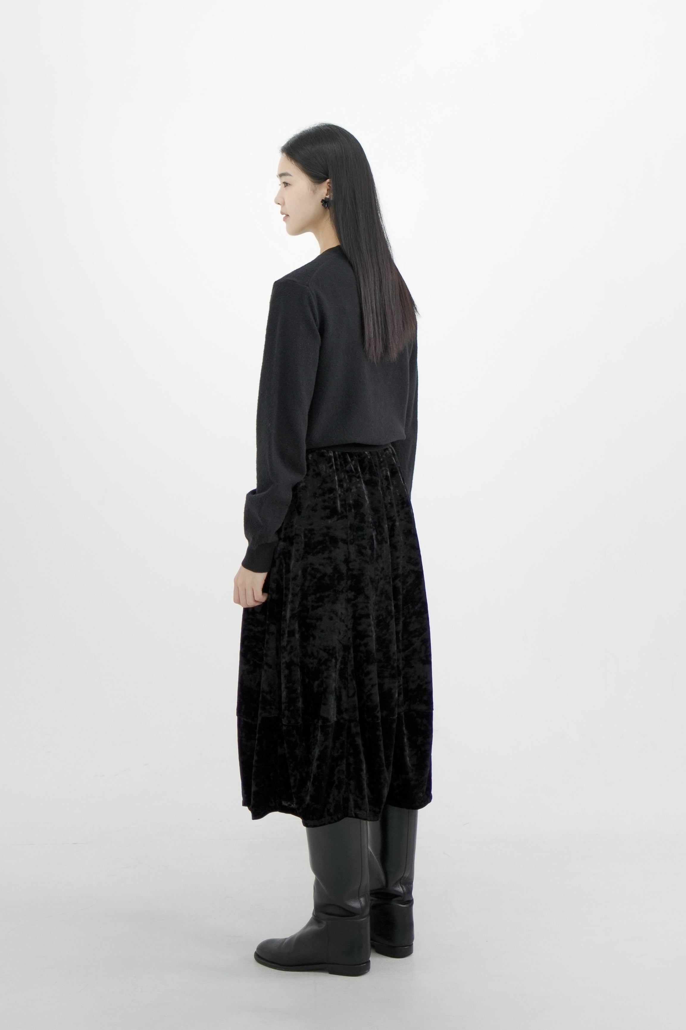 【STORE EXCLUSIVE】velvet leaf skirt