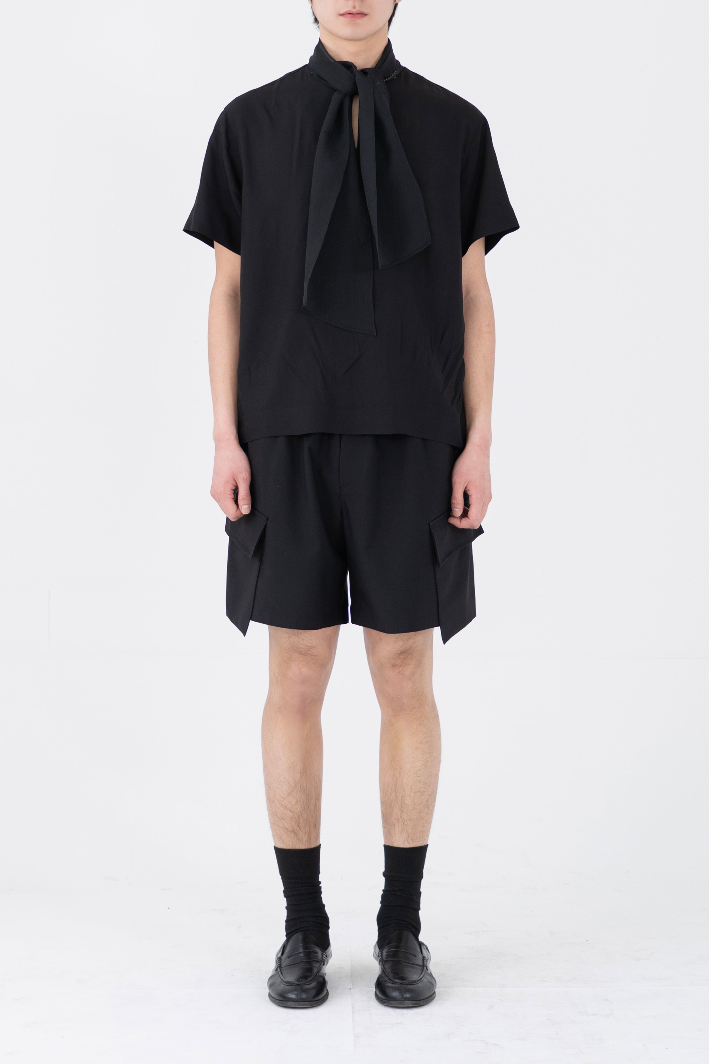 viscose half tie shirt