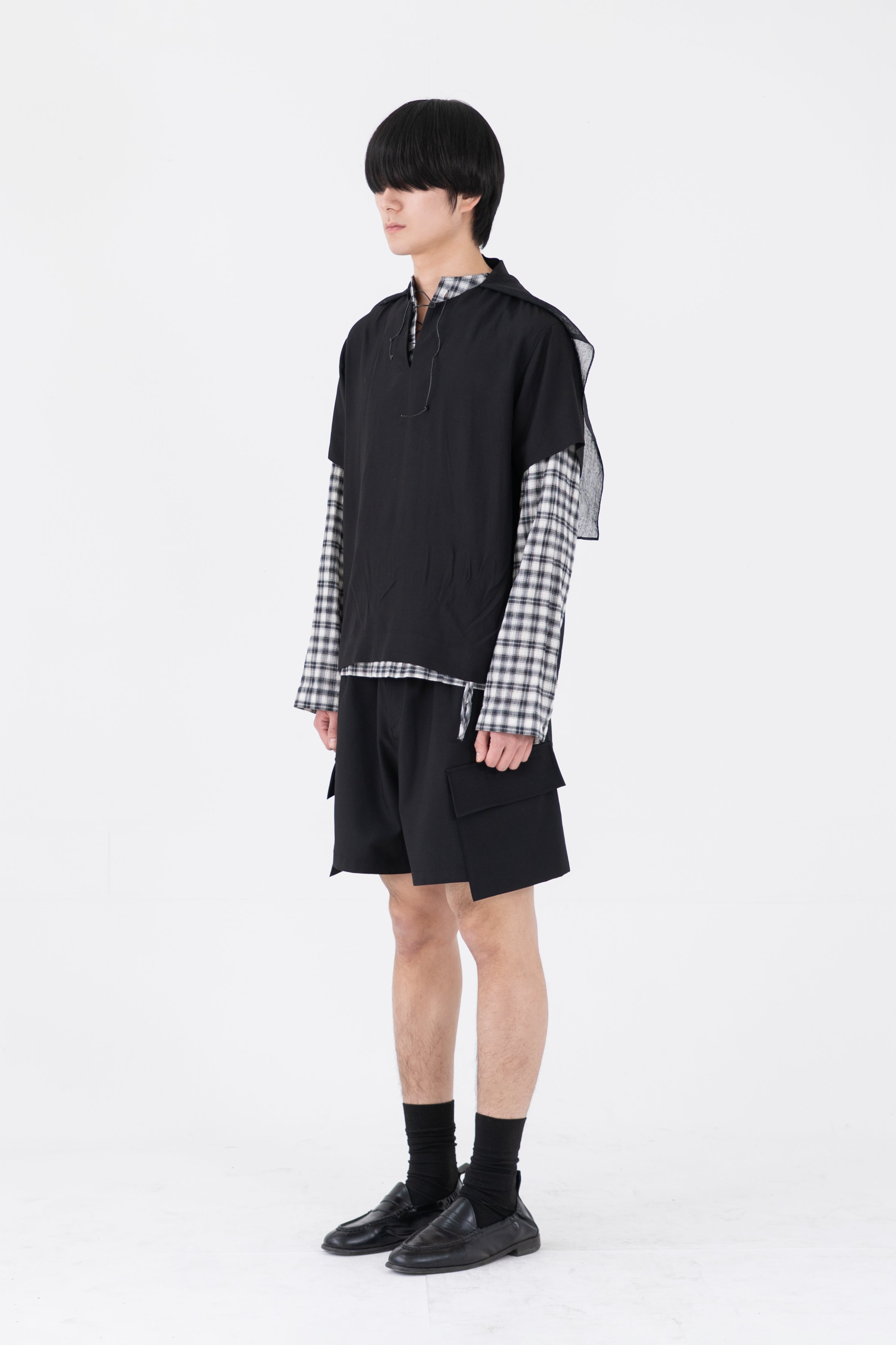 viscose half tie shirt