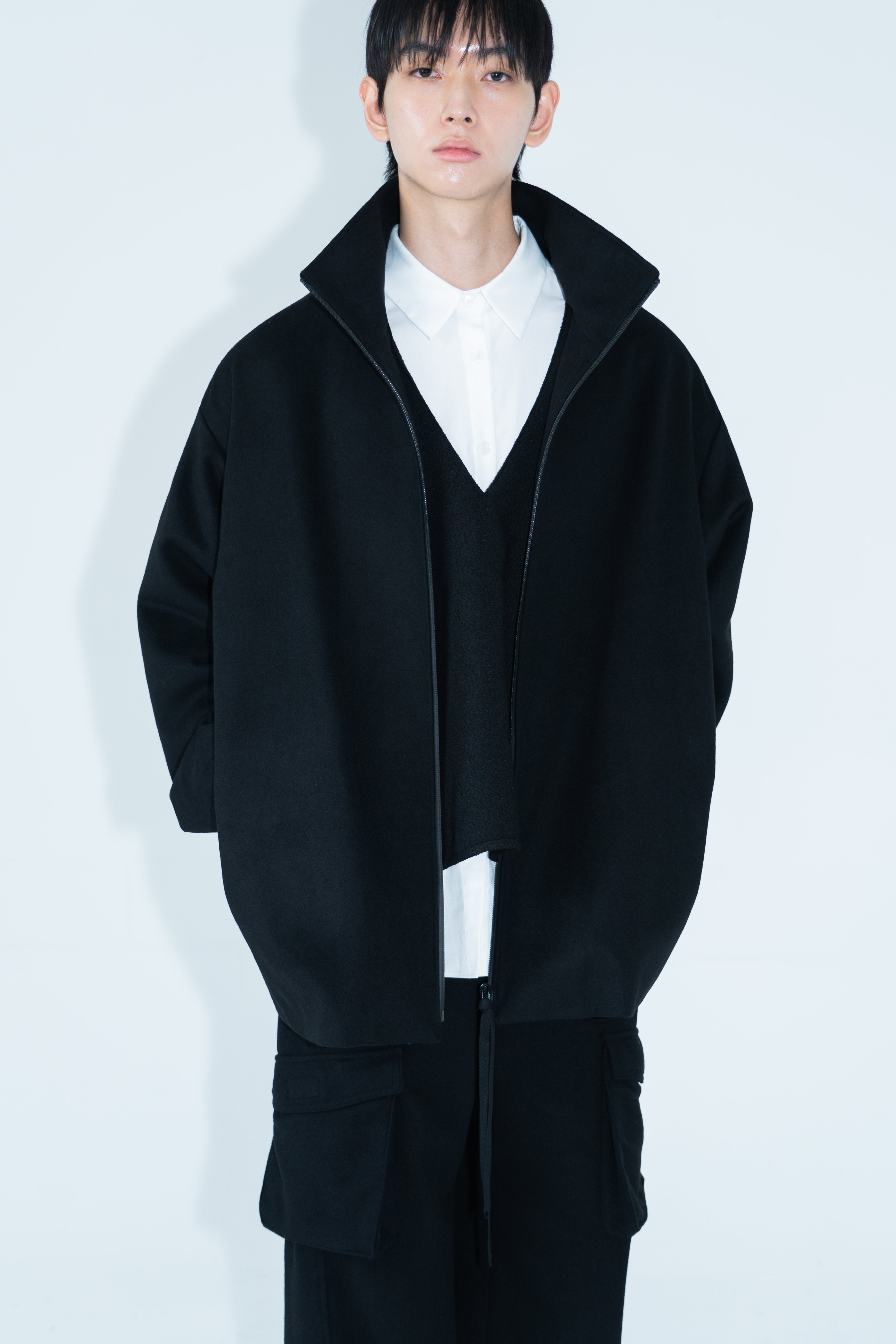 demi tie wool jacket