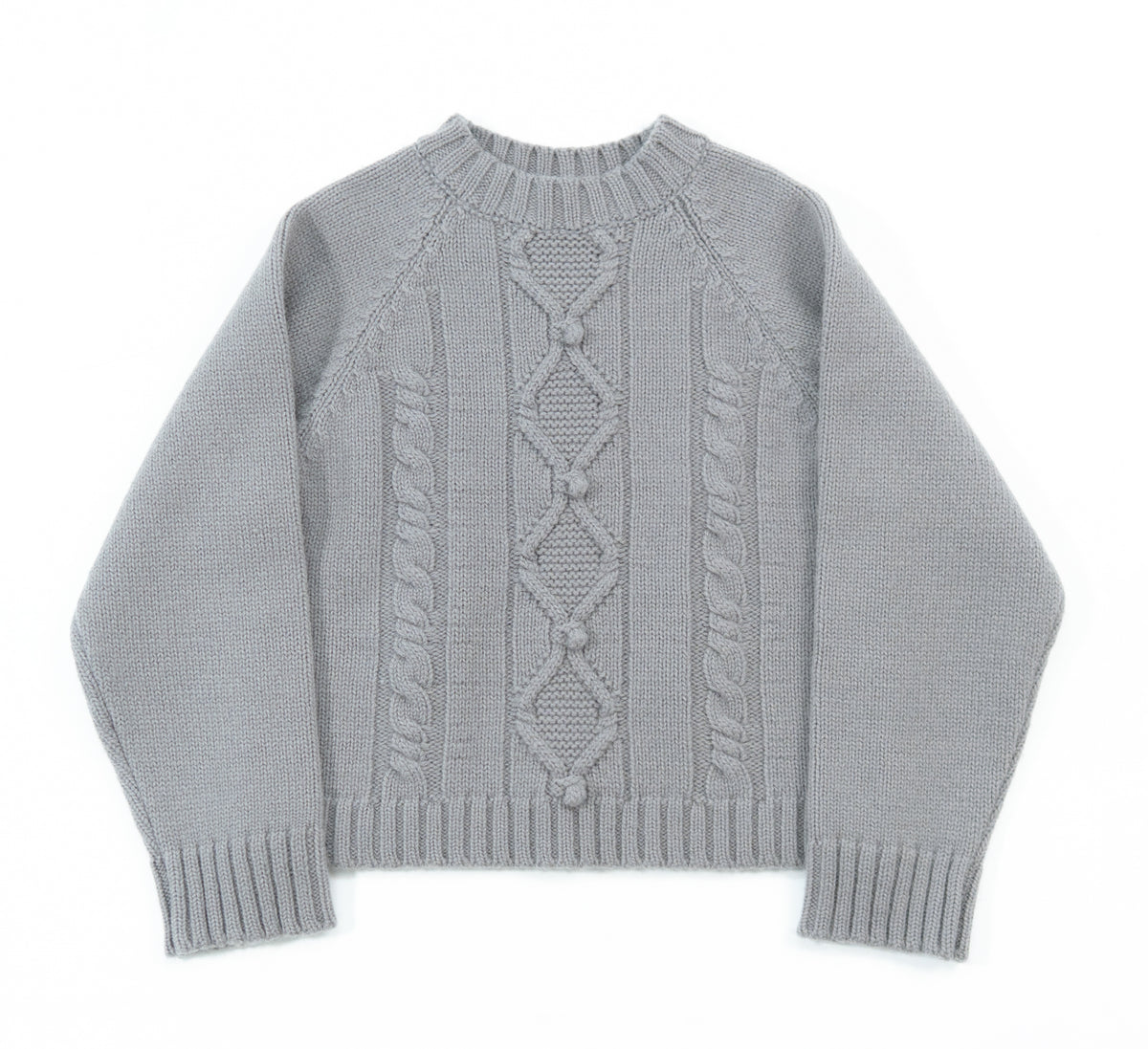 wool fleur pom knit