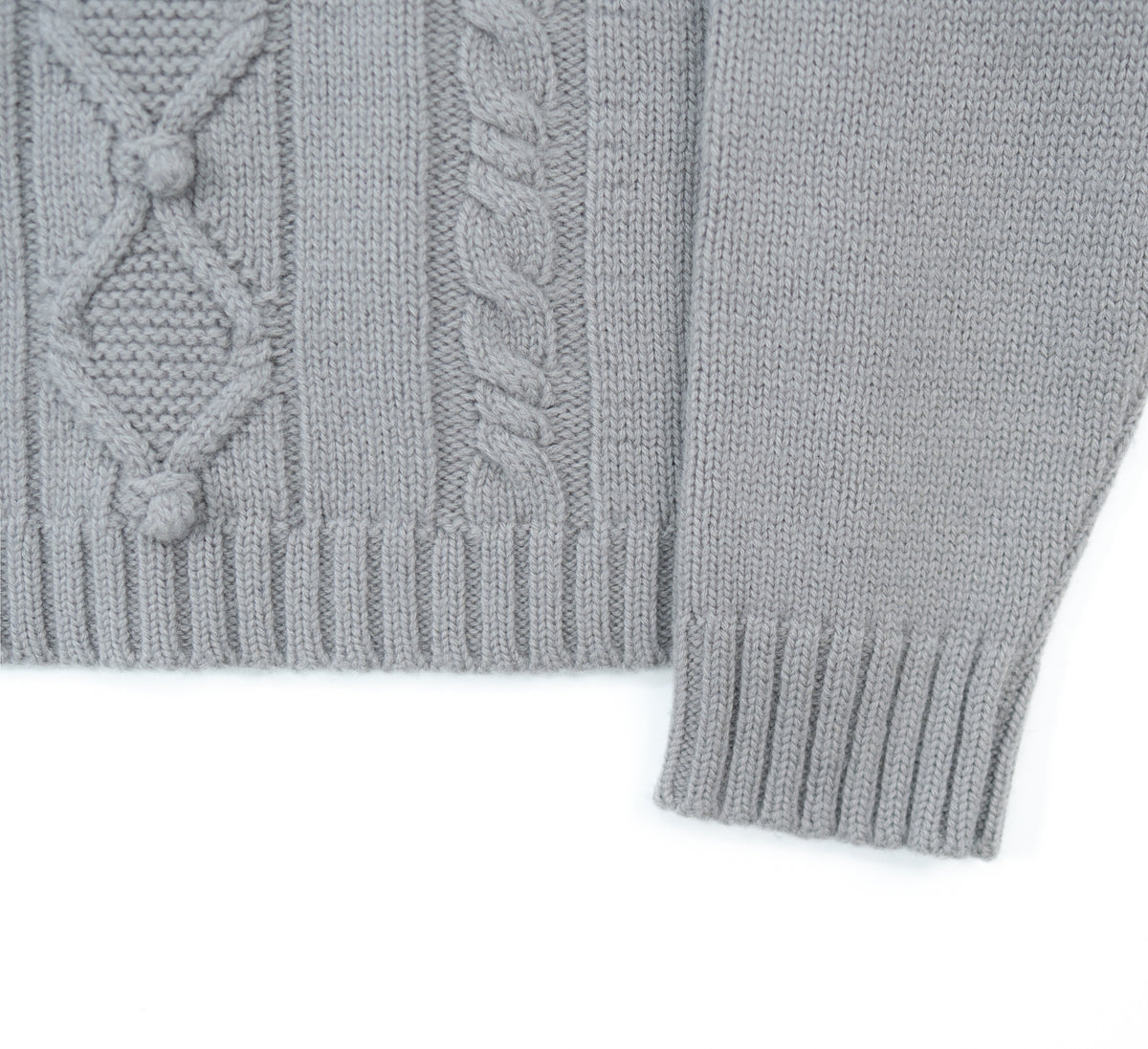 wool fleur pom knit