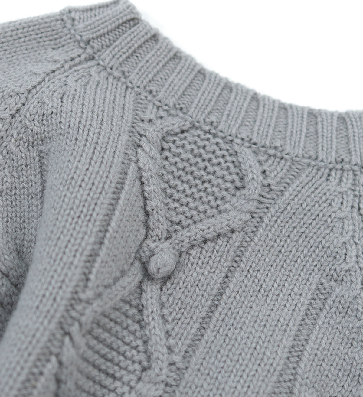wool fleur pom knit