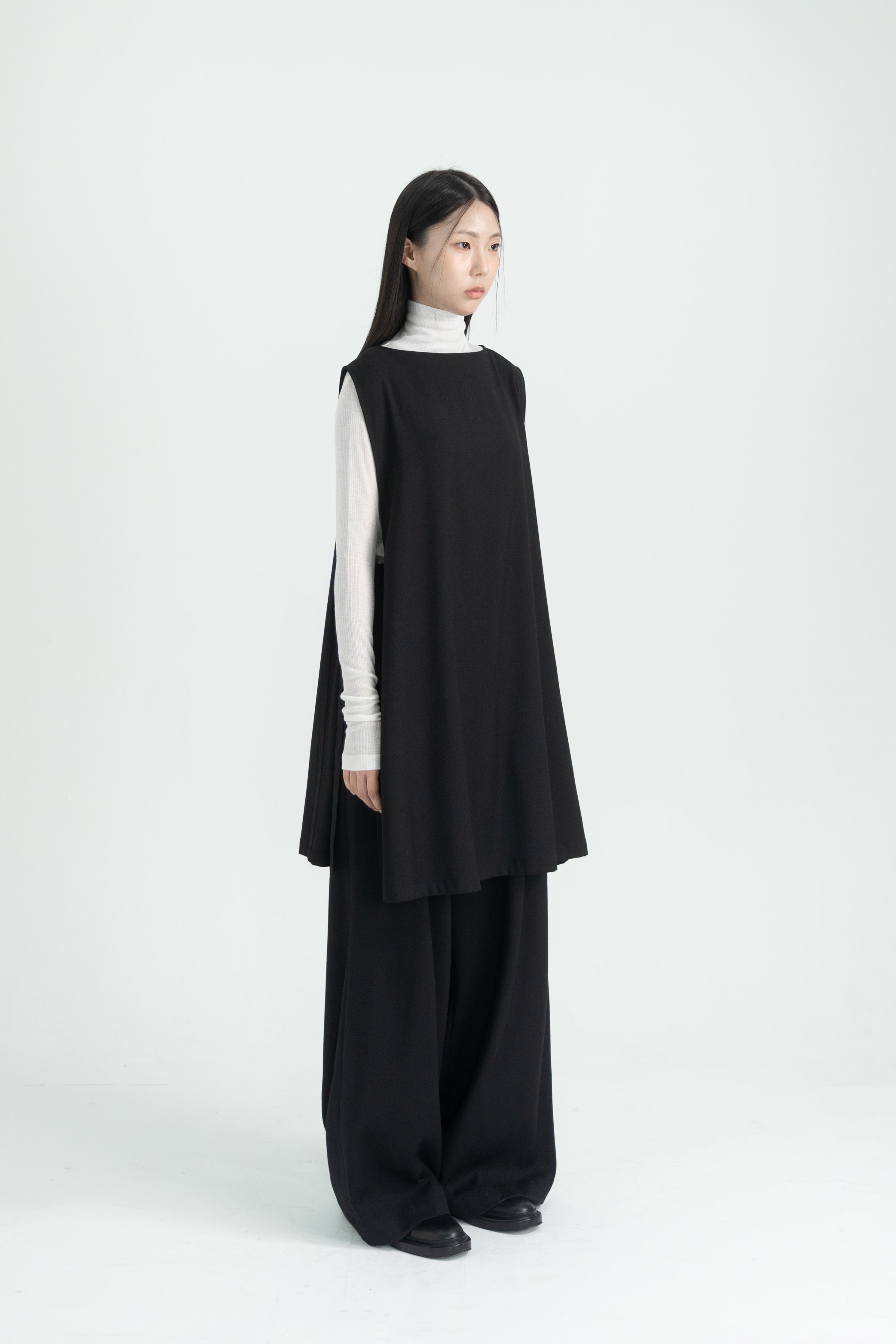 wool long vest