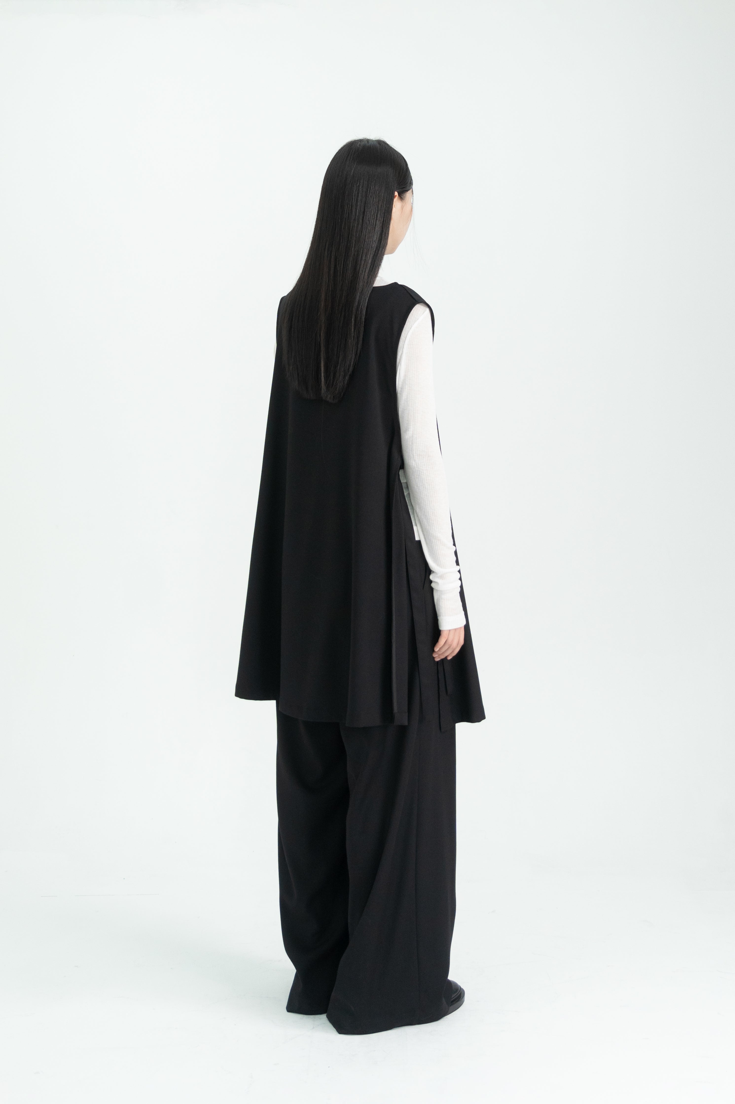 wool long vest