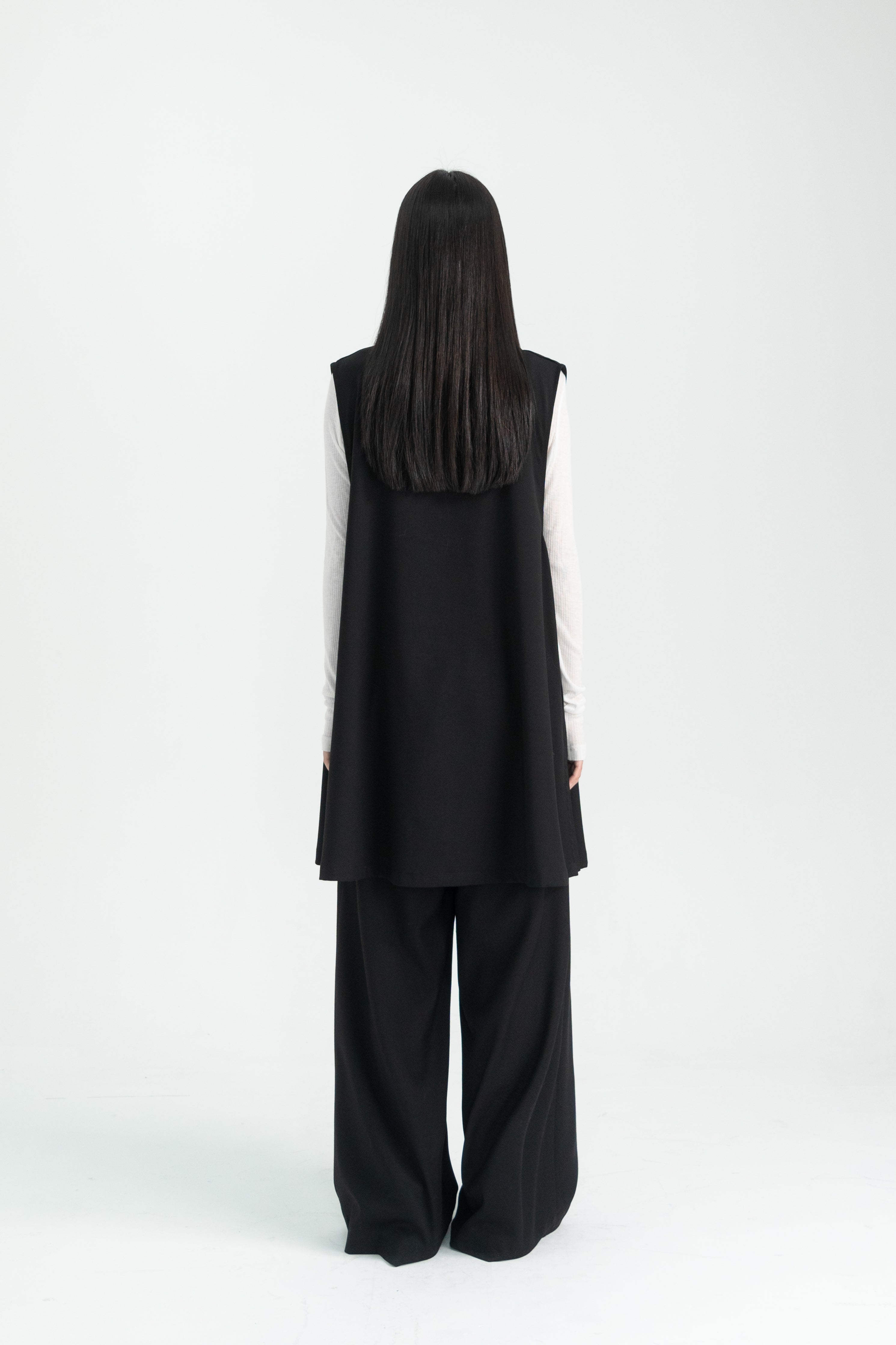 wool long vest