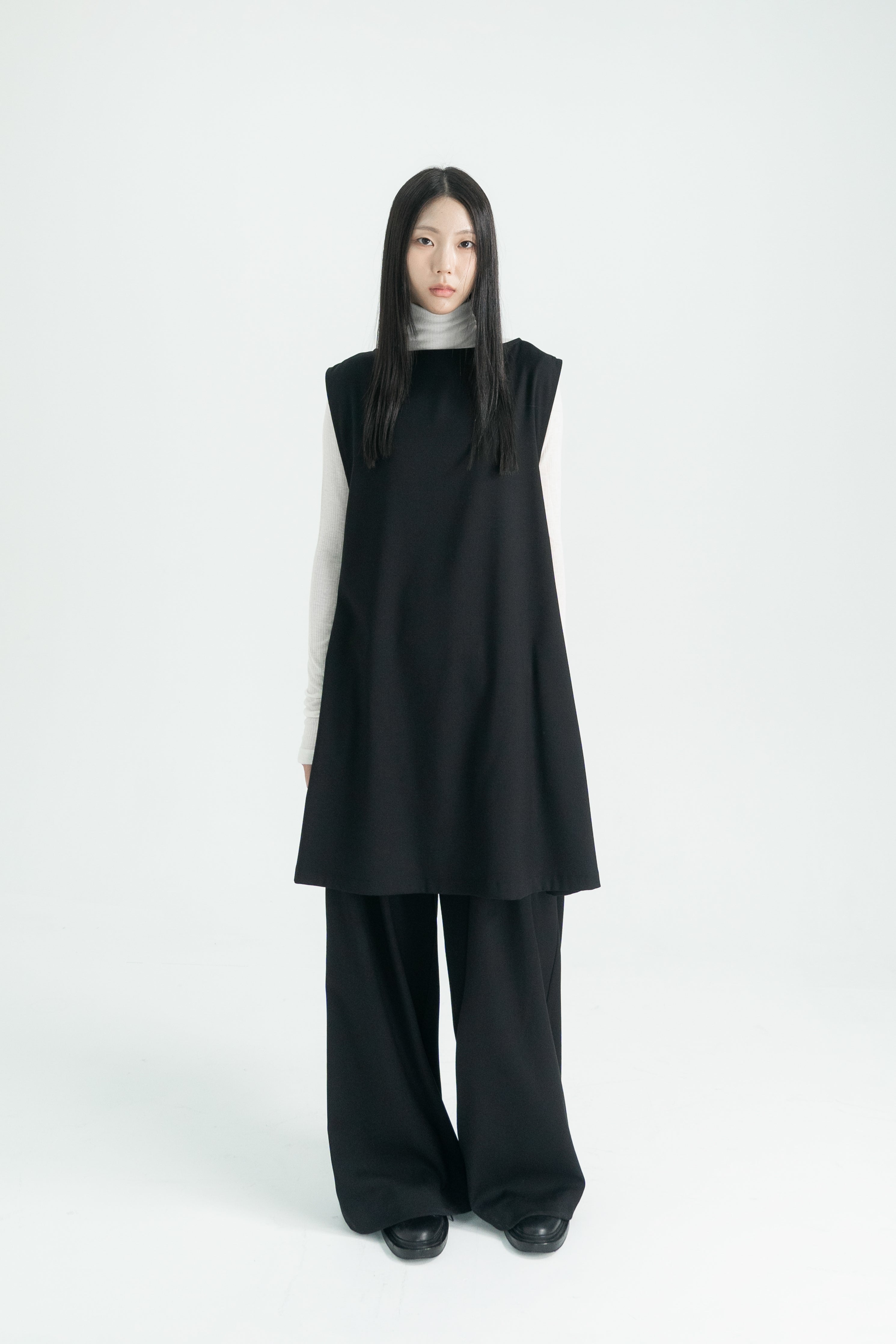 wool long vest