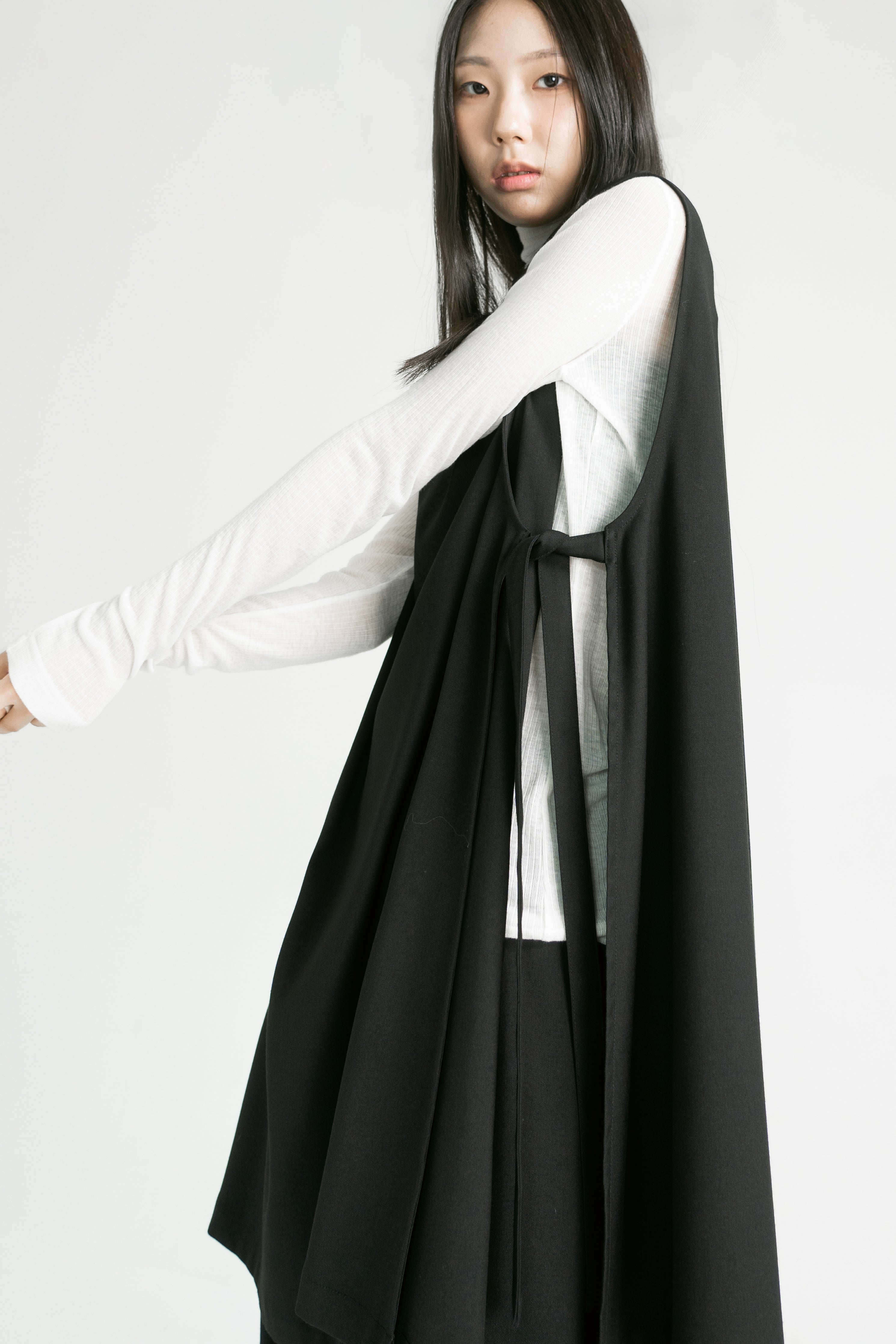 wool long vest