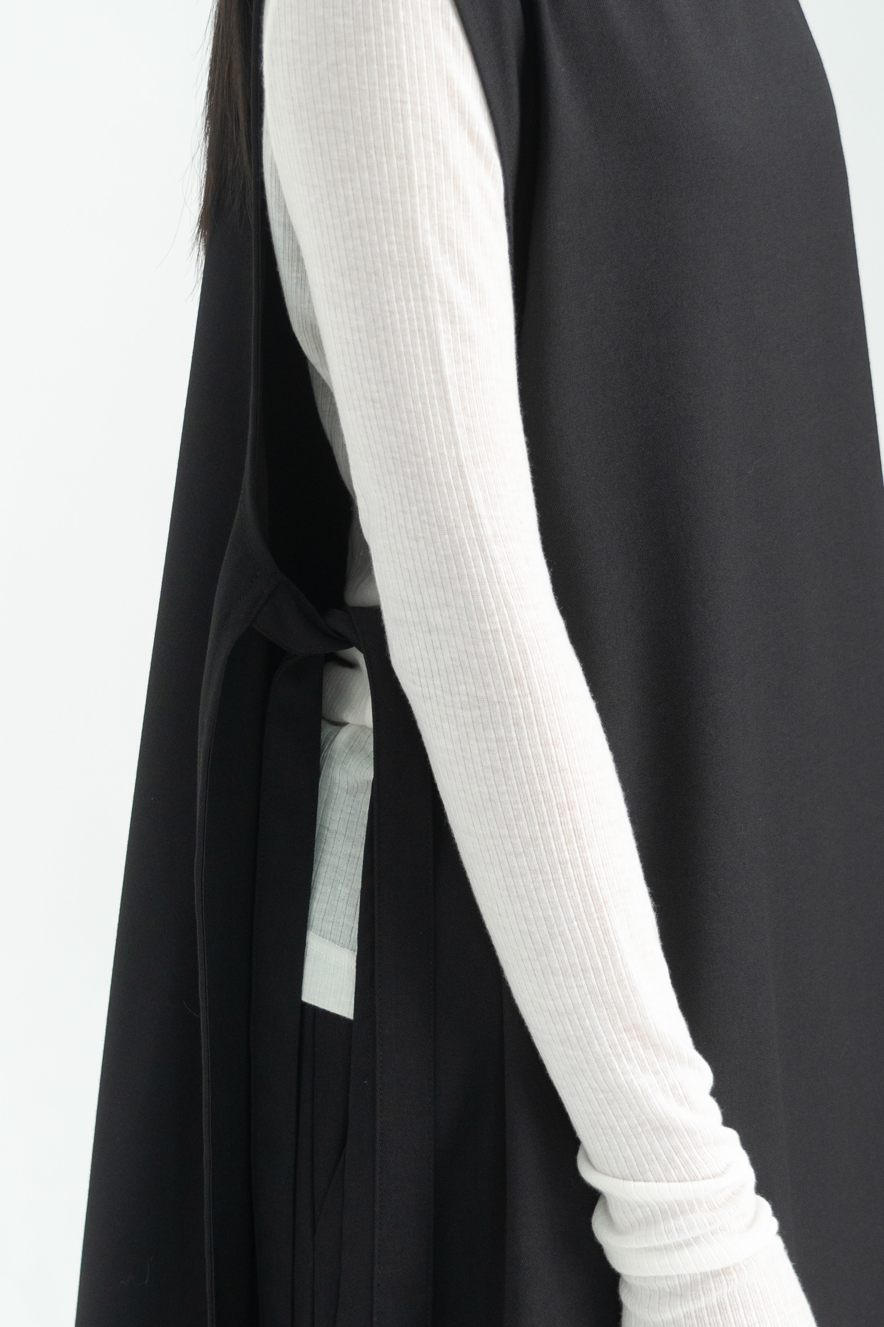 wool long vest