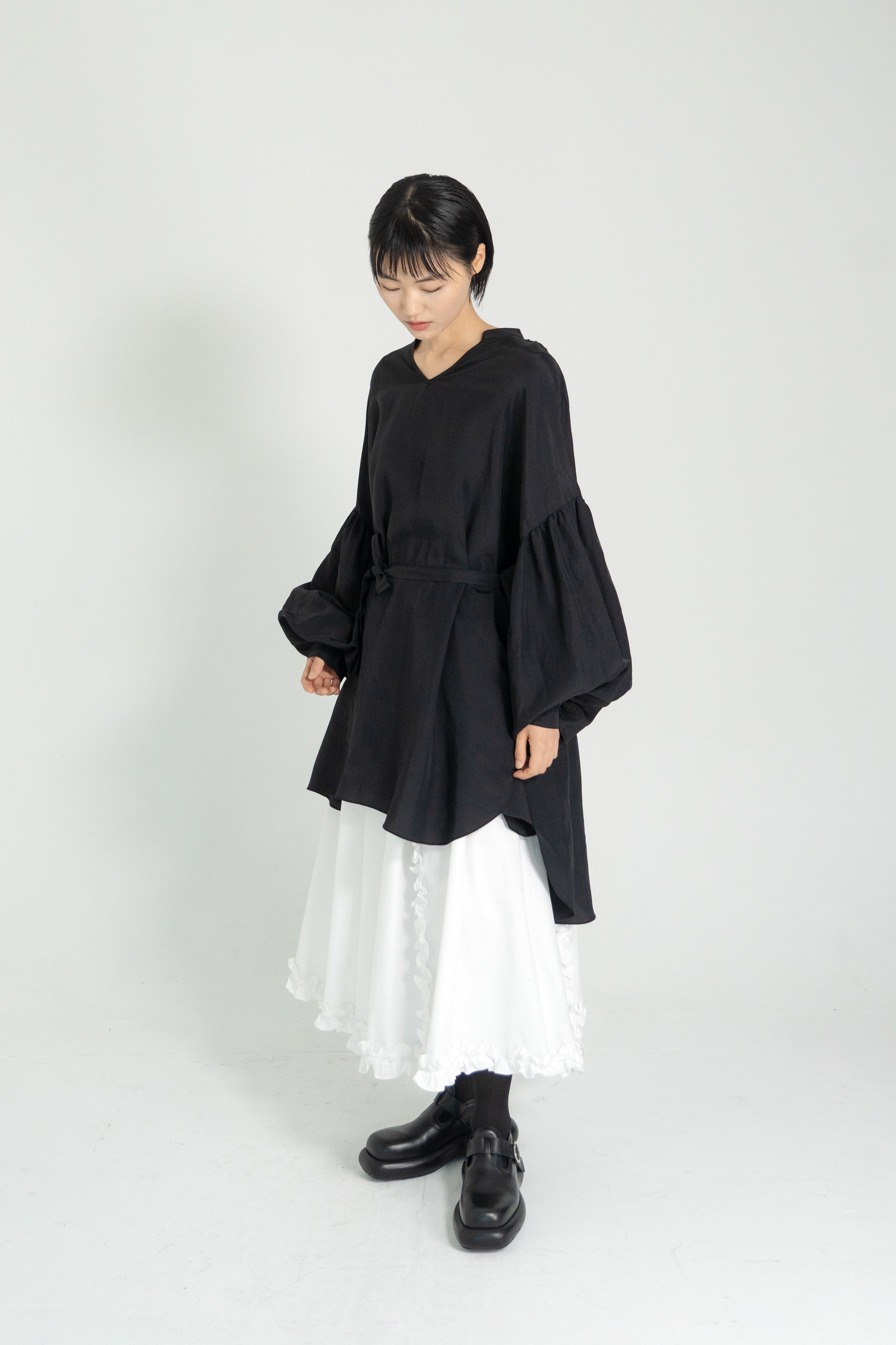 shirring over blouse