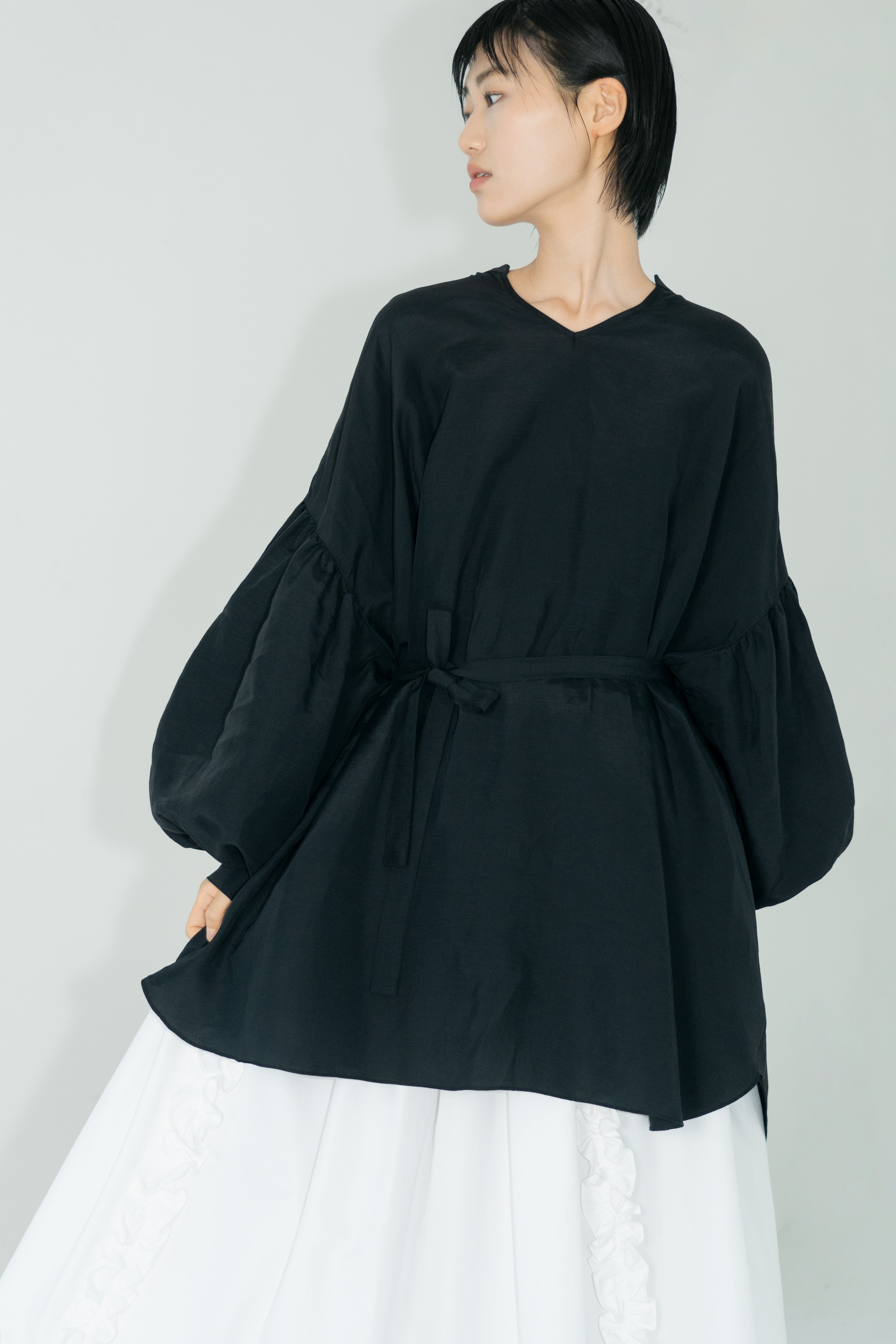shirring over blouse