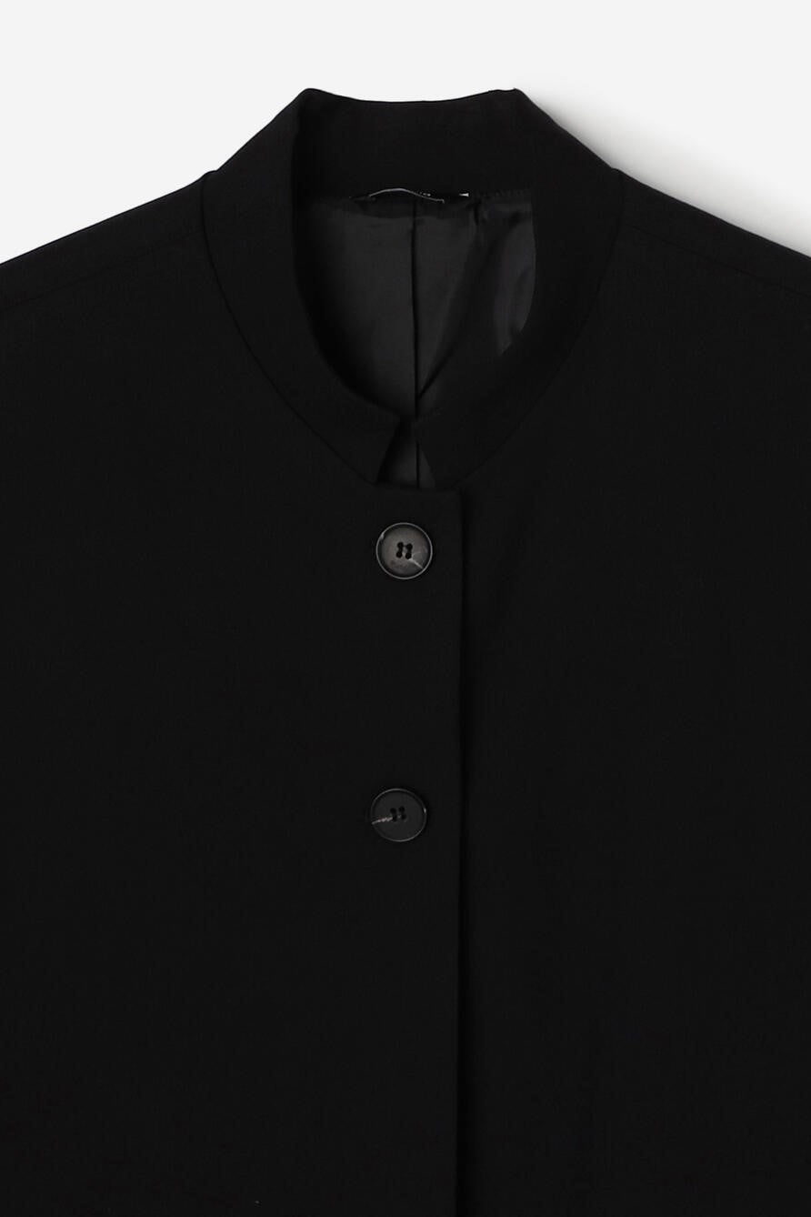 stand collar wool jacket