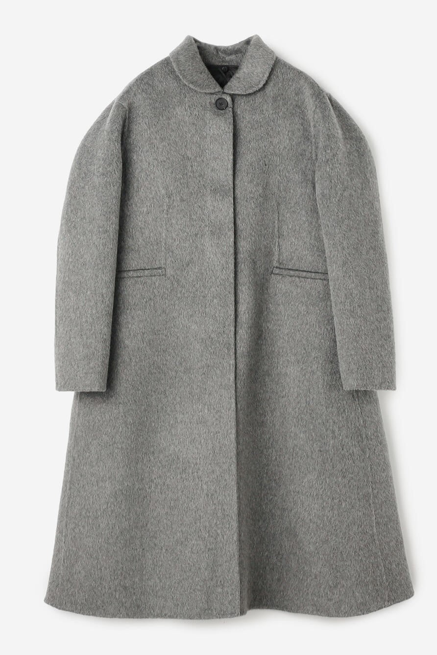 round collar long coat