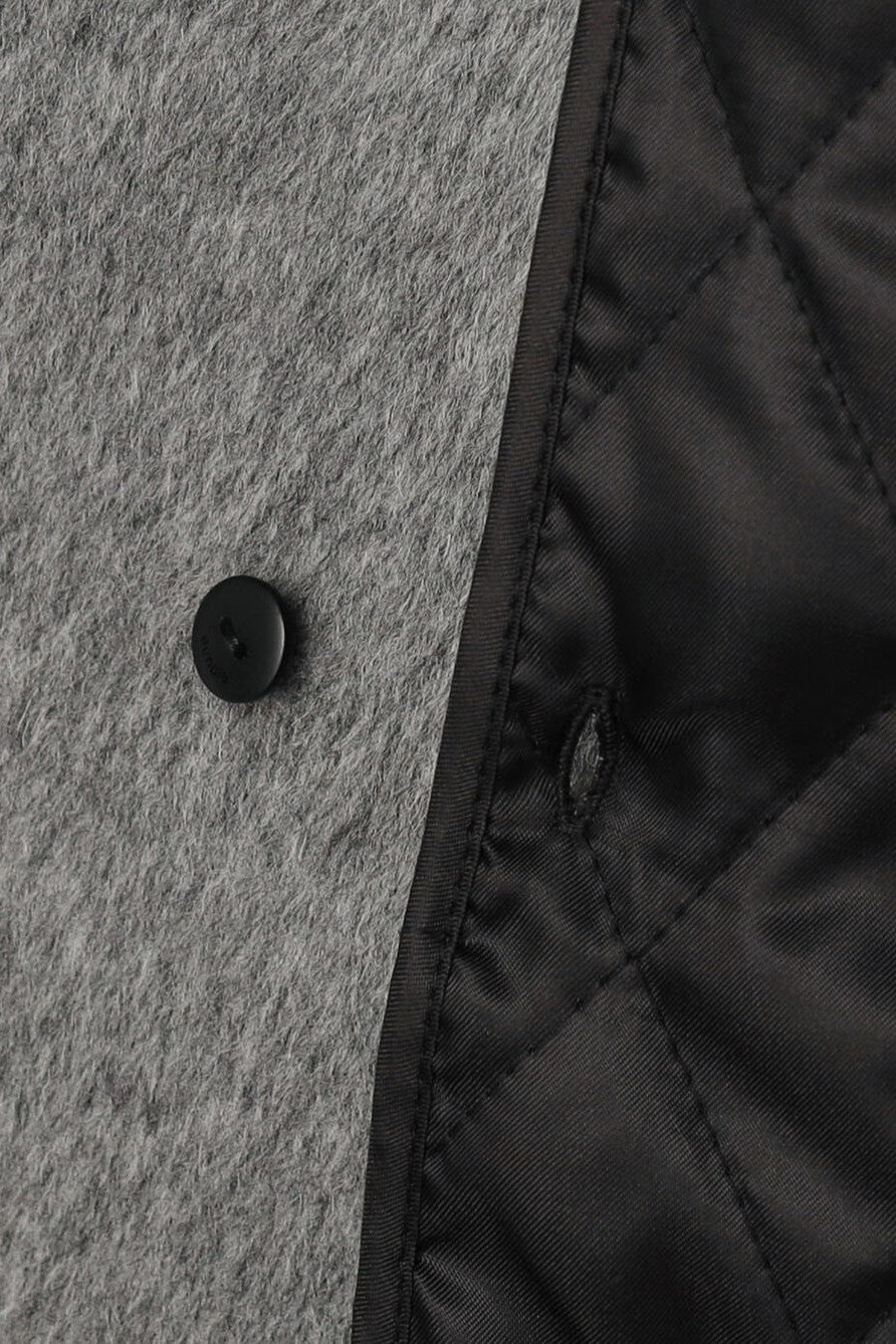 round collar long coat